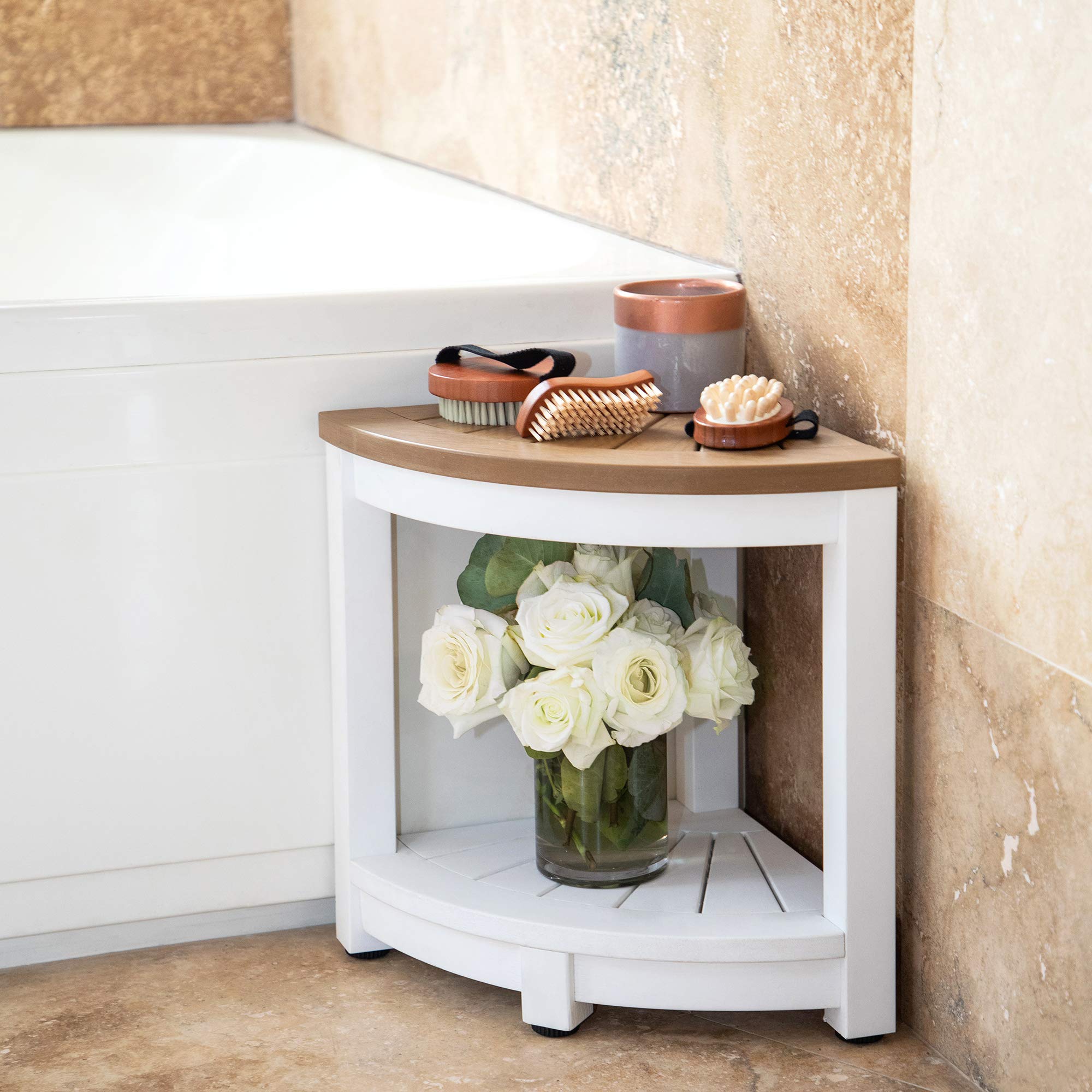 Corner Bench Shower Stool for Shaving Legs Waterproof Shower Stools