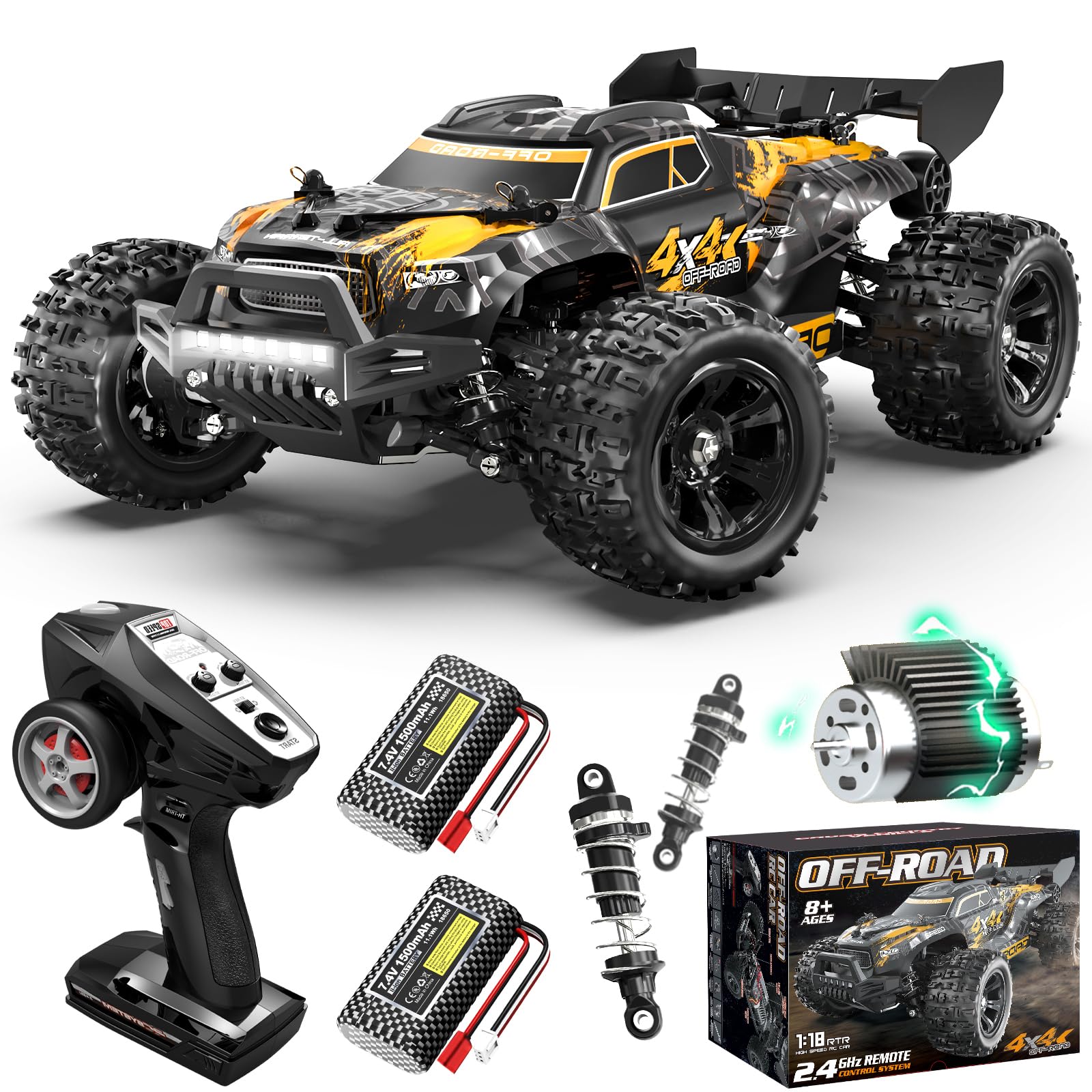YESHIN 1 18 All Terrain RC Car for Adults 36KM H High Speed RC Monster Truck 4X4 Waterproof