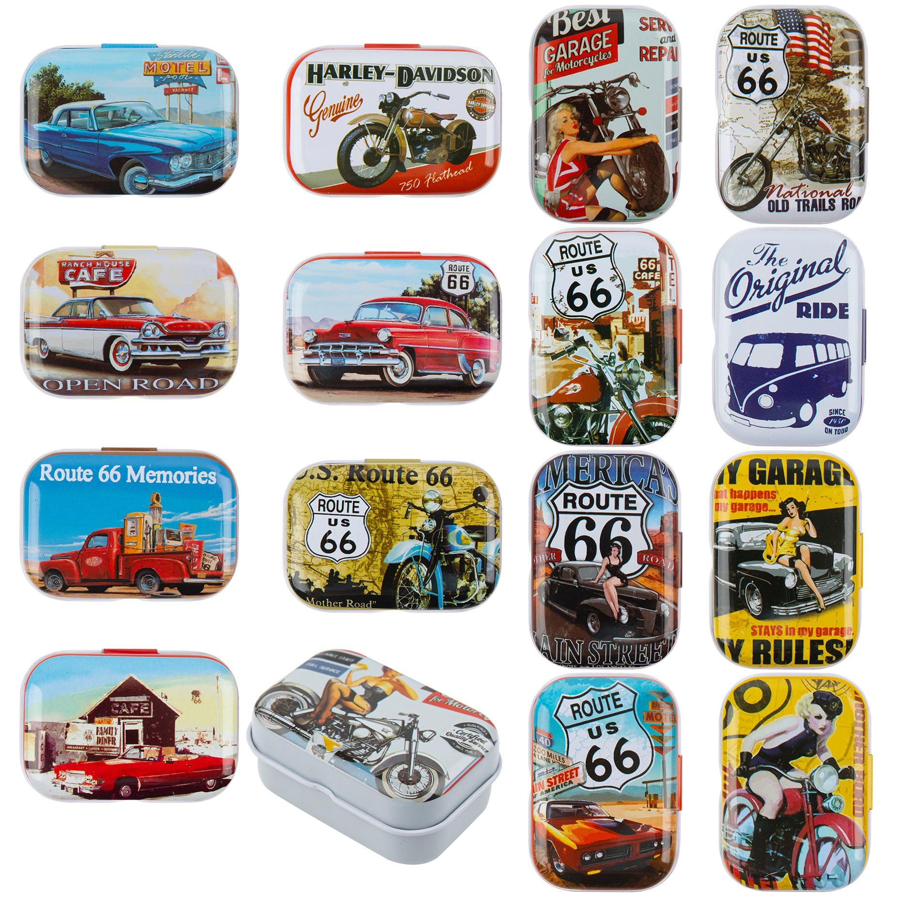 Framendino, 5 Pack Mini Trinket Coin Box Small Car Series Containers with Lid for Jewelry Storage Case (Random Color)