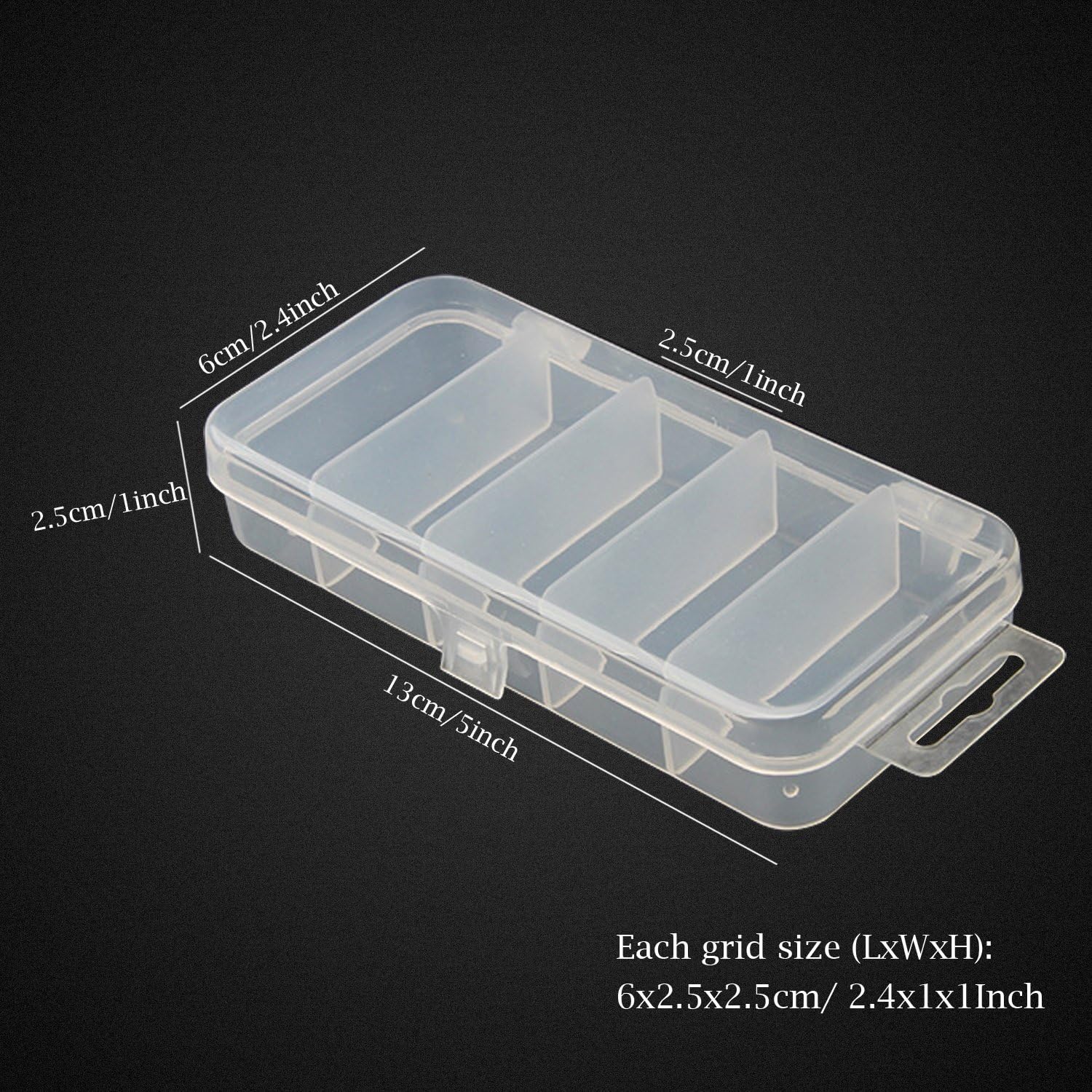 Honbay 2PCS 5x2.4x1Inch Small Clear Visible Plastic Fishing Tackle Accessory Box Fishing Lure Bait Hooks Storage Box Case Container Jewelry Making Findings Organizer Box Storage Container Case : Sports & Outdoors