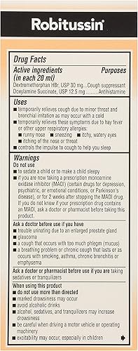 Miniatura 12 de Robitussin Honey Maximum Strength DM para tos nocturna - Medicamento para adultos para aliviar la tos, hecho con miel real para sabor, botella de 4