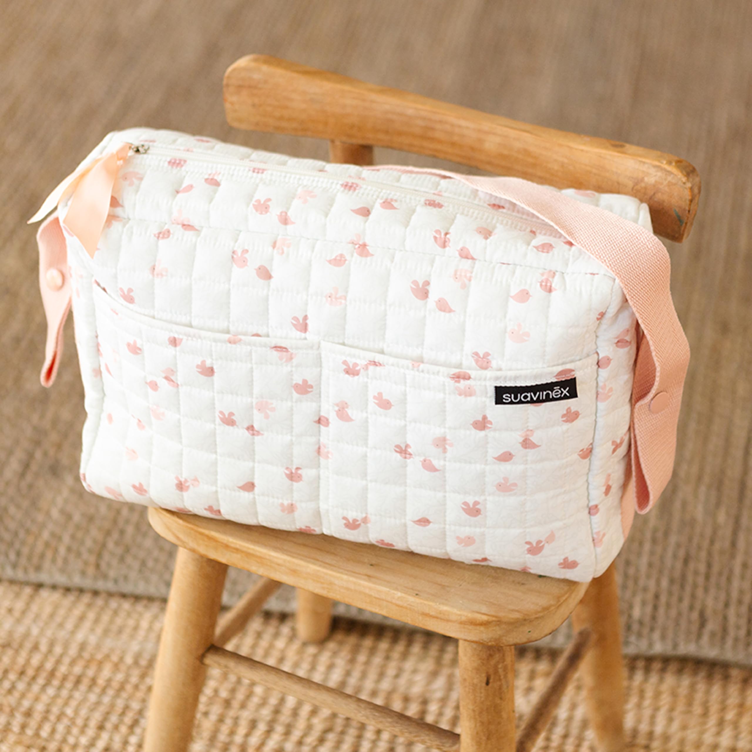 BOLSO COSMÉTICA BEBÉ CORAL LOTE 6 pz