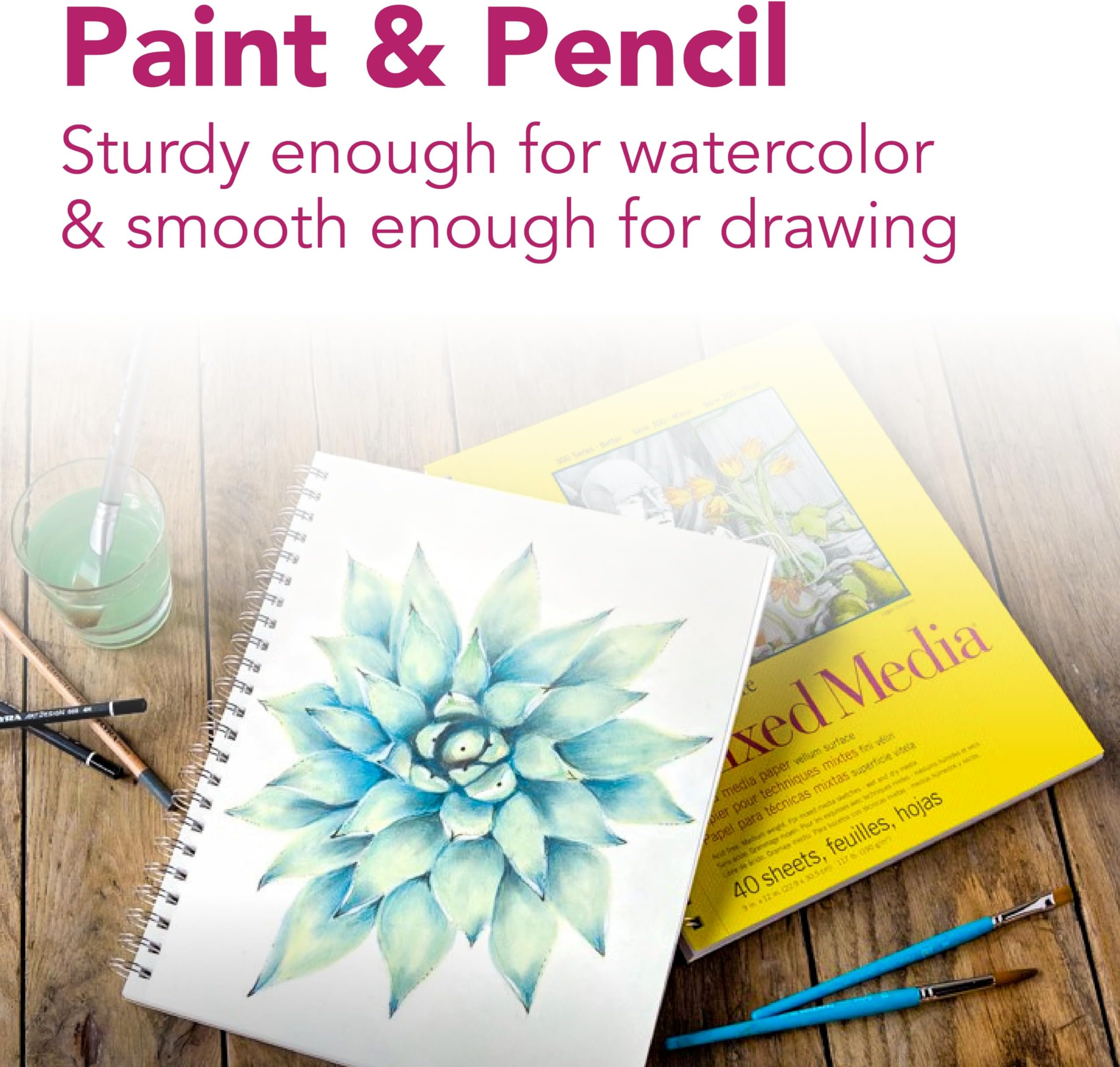 Strathmore STR-362-9 40 Sheet No.90 Mixed Media Pad, 9 by 12"