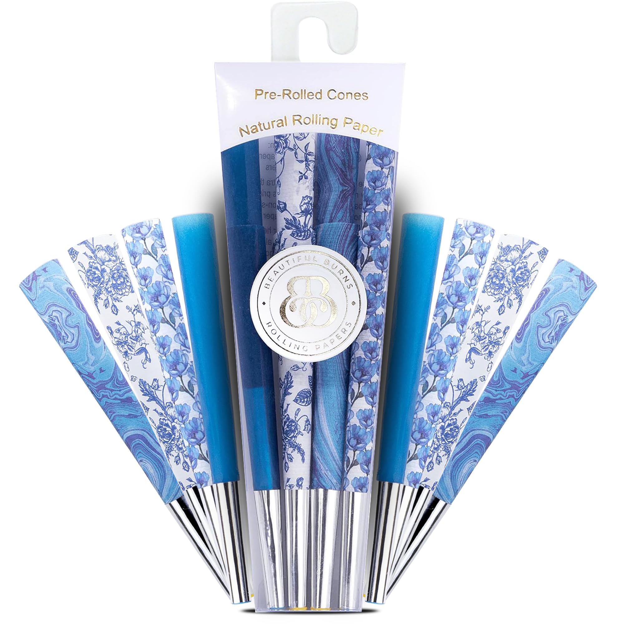 Beautiful Burns, Nothing But Blue Skies Combo Pre-Rolled Cones - 8 Pack of Pre Roll Cone Shells