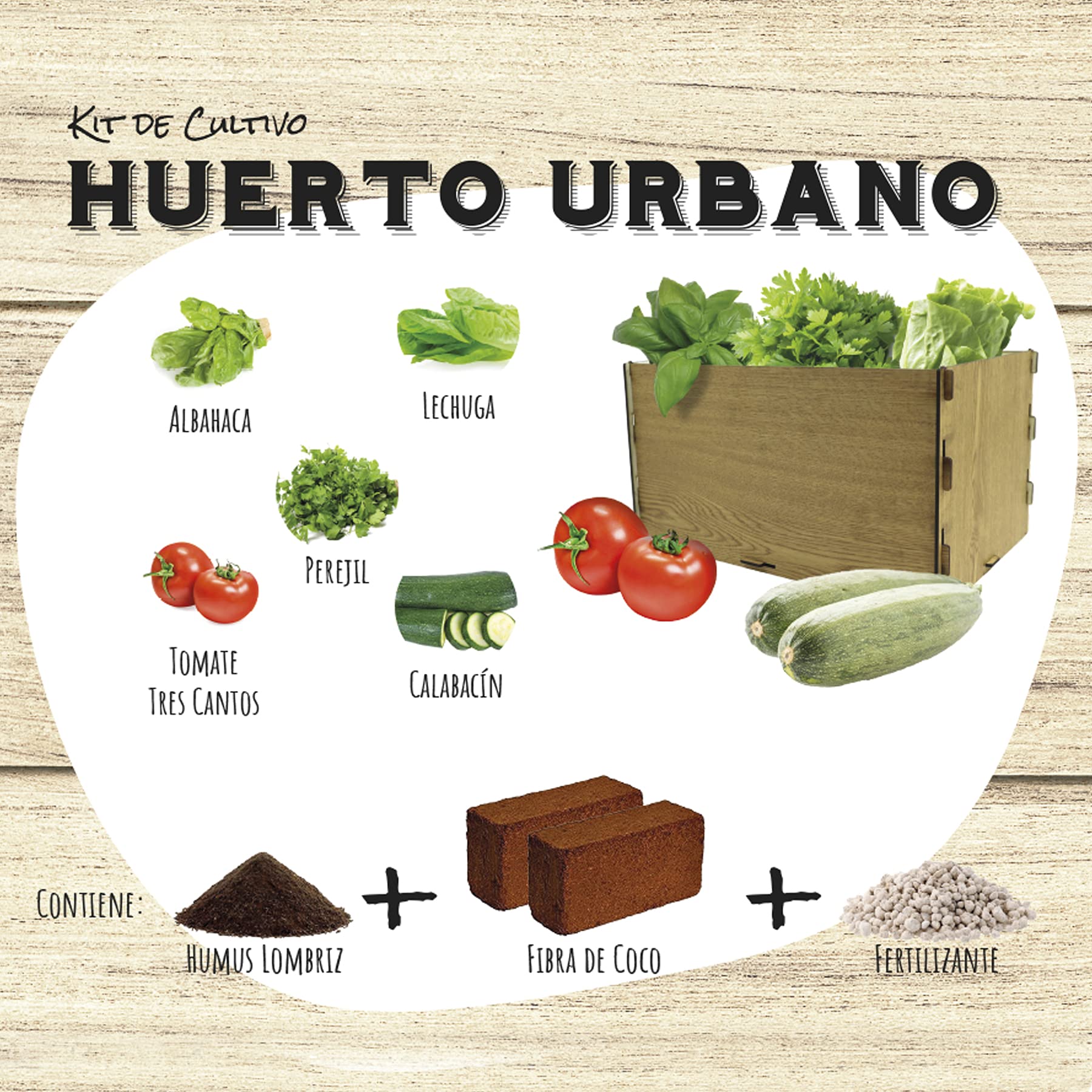 Mini Huerto de Interior para Plantas Semillas Hortalizas y Aromáticas, Kit de Cultivo Completo Huerto Urbano Ecológico en Casa Jardín Terraza Regalo Original