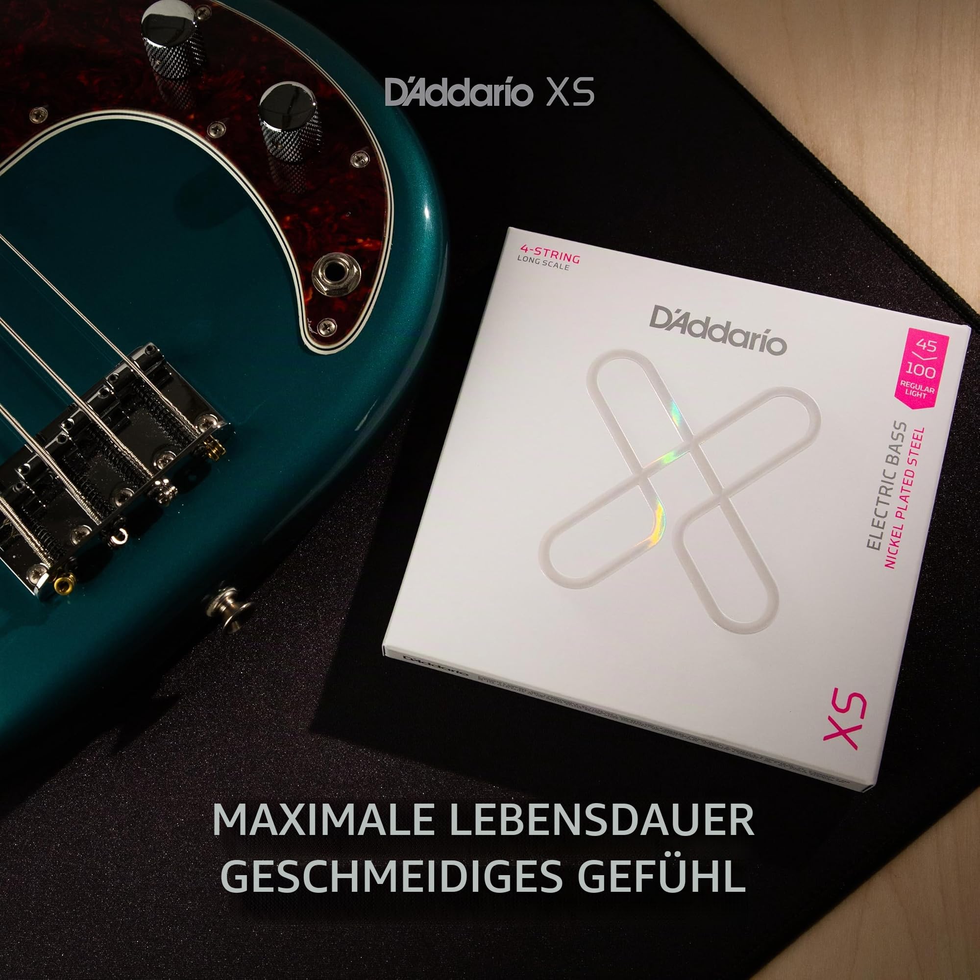 D'Addario XS Beschichtete Basssaiten XSB45100, 45-100, 4-String