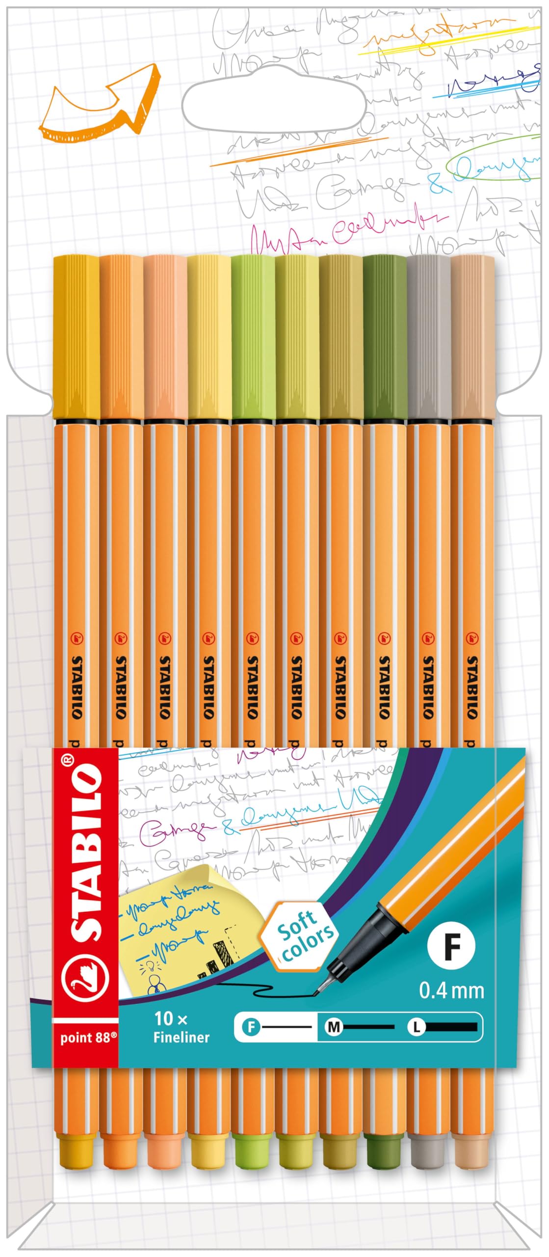 STABILO Fineliner point 88 – 10er Pack (10 Farben)