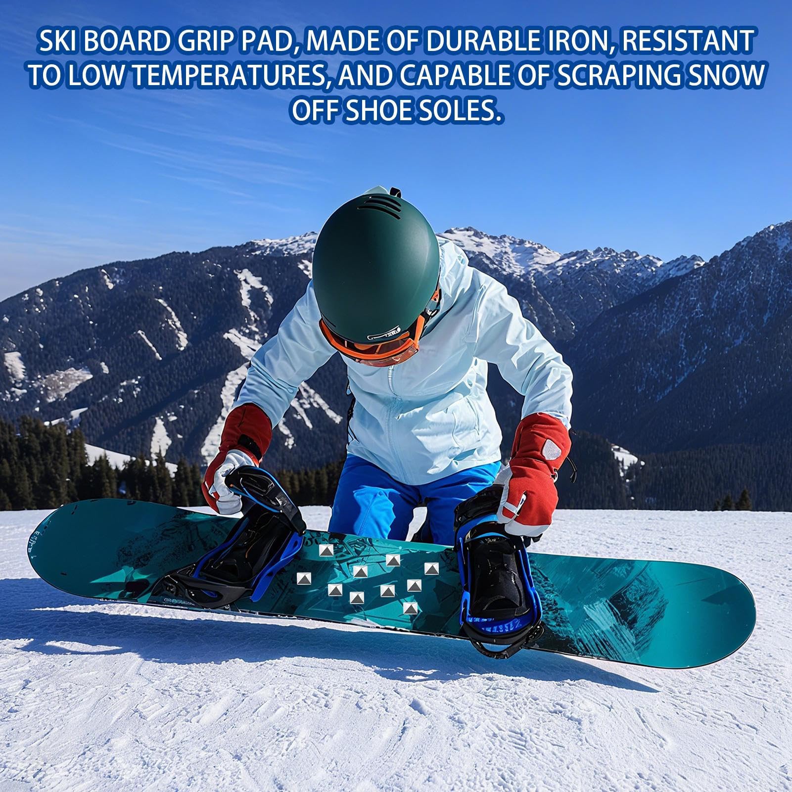 Anti-Dérapante Snowboard,10 Pièces Adhésives Antidérapantes,De Prise Snowboard À Clous Pentagramme | Pour Professionnels, Débutants, Riders De Montagne, Enthousiastes, Femmes, Hommes, Adultes