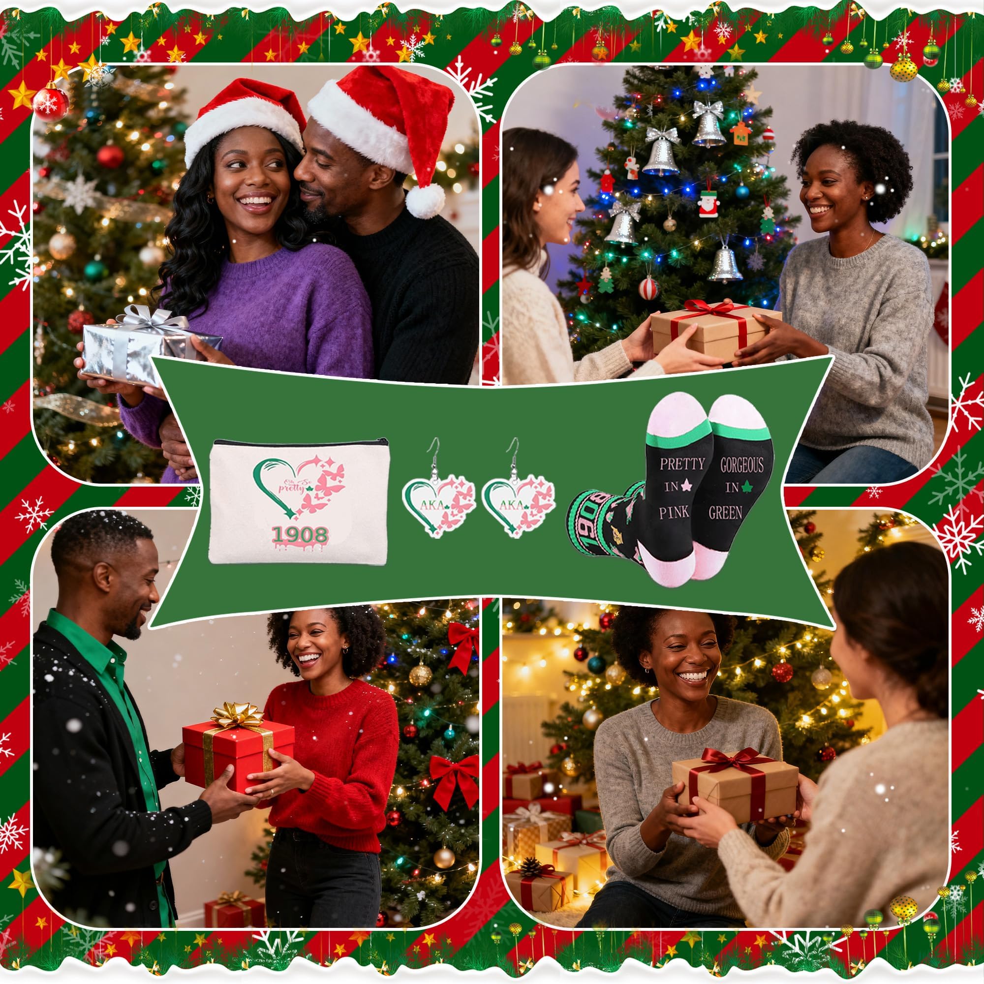 AKA Gifts for Women, 3pcs Gift Set for AKA Lovers, Presents With Funny Novelty Socks, Ideal Gift for Friends,Sister