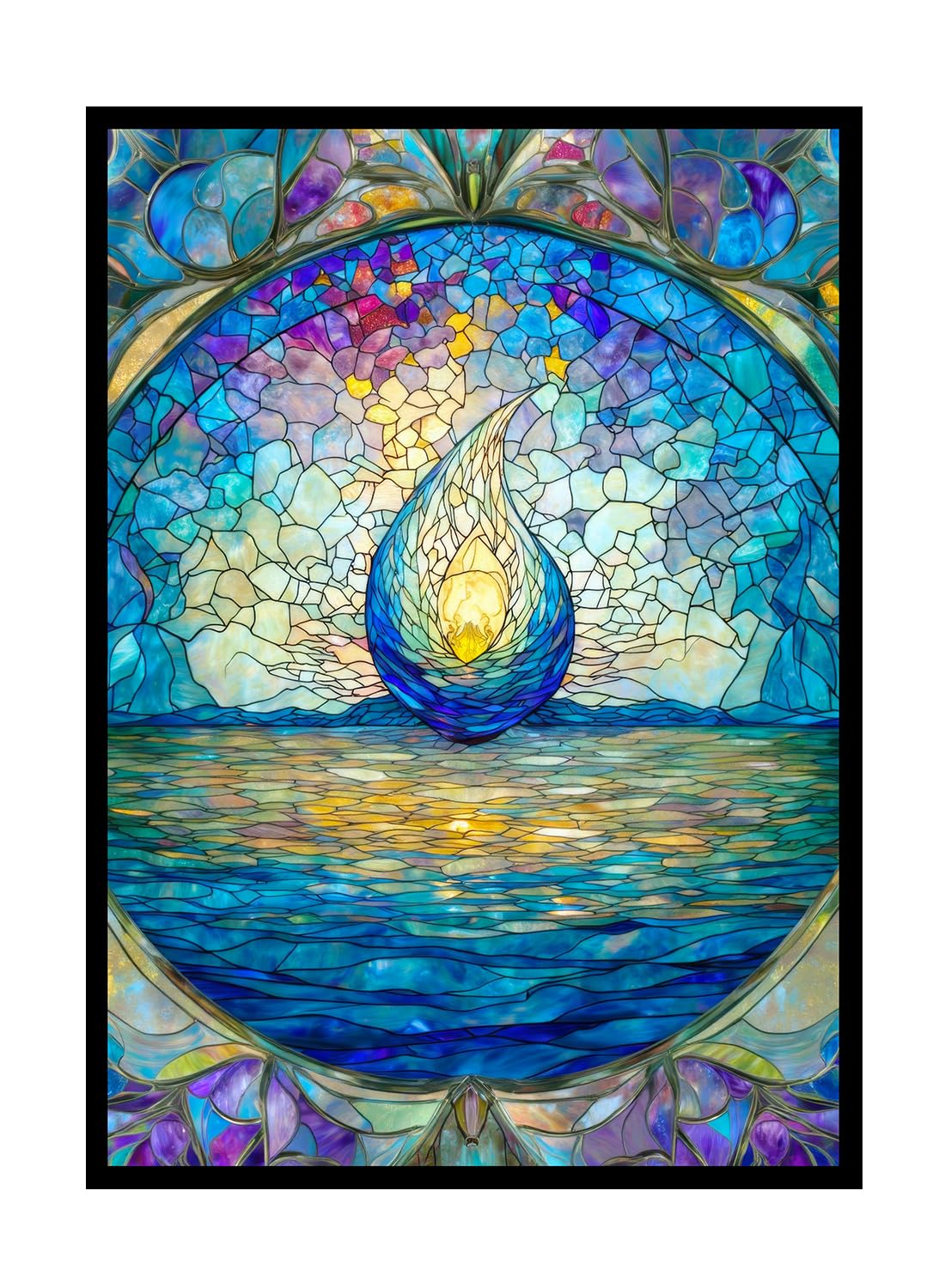 Katomula 100 MTG Card Sleeves with 100 Inner Sleeves, Textured Back Art Sleeves, Fit Standard Size Cards - Island