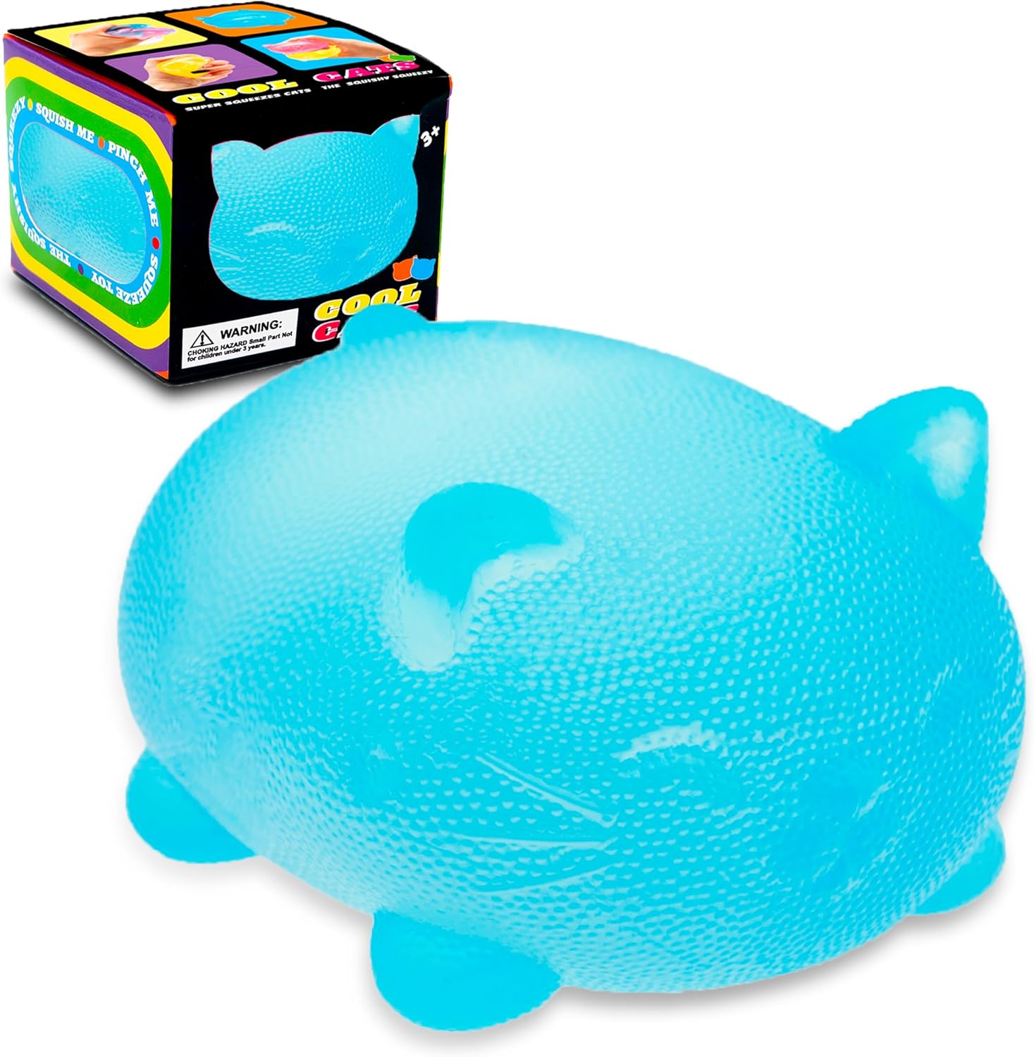 Stress Cat Toy, Sensory Fidget Toy, Sugar Filled Squishy Toys for Kids Stress Relief – High Density Squeeze Balls for Students Calming – Ultra-Soft Decompression Venting Toys