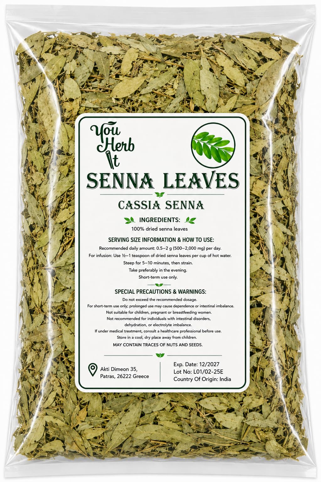 Sennesblätter - Handgepflückte Blätter - Kraut Laub Lose Trocken Tee - Cassia Senna L. (5kg)