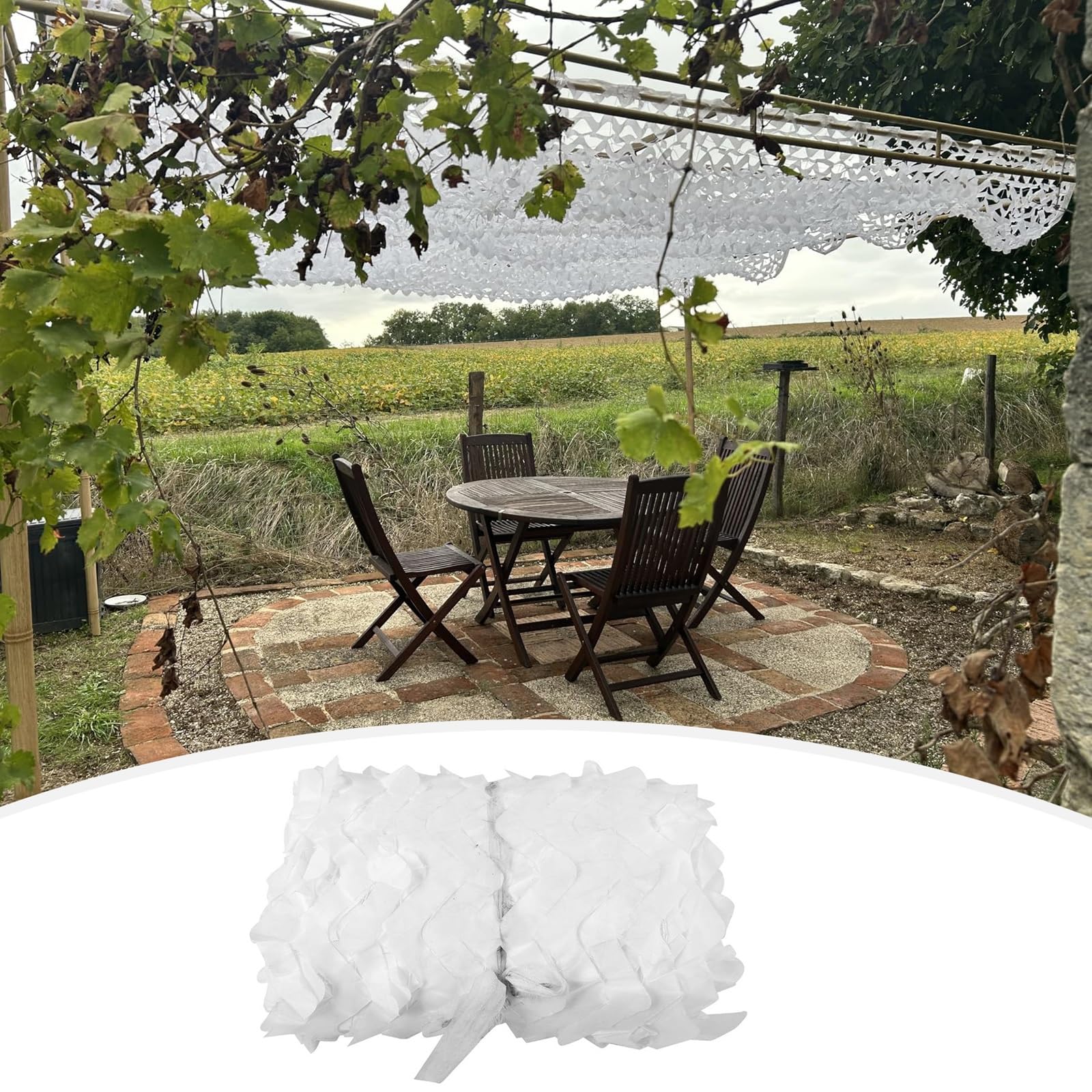 Red De Camuflaje Protección Solar para Decoración De Jardines, Malla De Camuflaje para Acampar Al Aire Libre, Camouflage Net De Caza para Observación De Aves(6.0x7.0m)