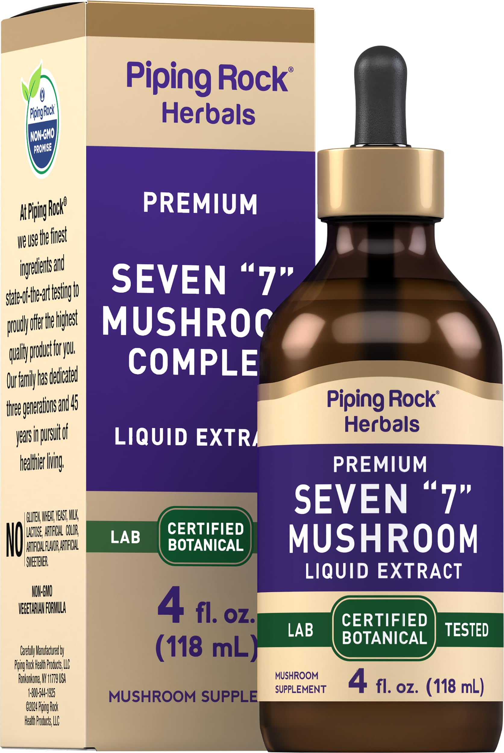 Piping Rock Mushroom Complex Liquid Drops | 4 Fl Oz