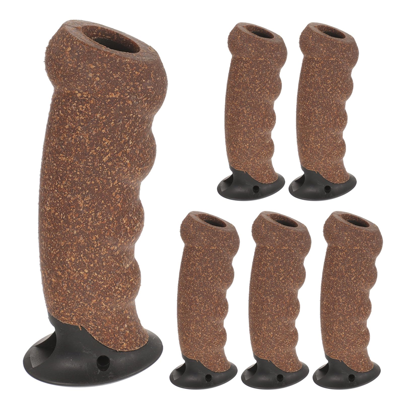 6 Bastones de Trekking con Mango de Corcho, Agarre ergonómico y Antideslizante para Senderismo y esquí al Aire Libre.