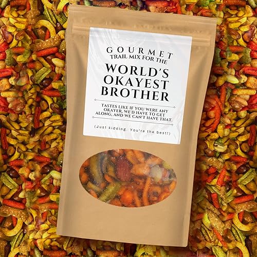 Miniatura 2 de Kepperton Okayest Brother Trail Mix - Snacks gourmet para hombre, cesta de regalo divertida para hermano, regalo divertido para hermanos de hermana,