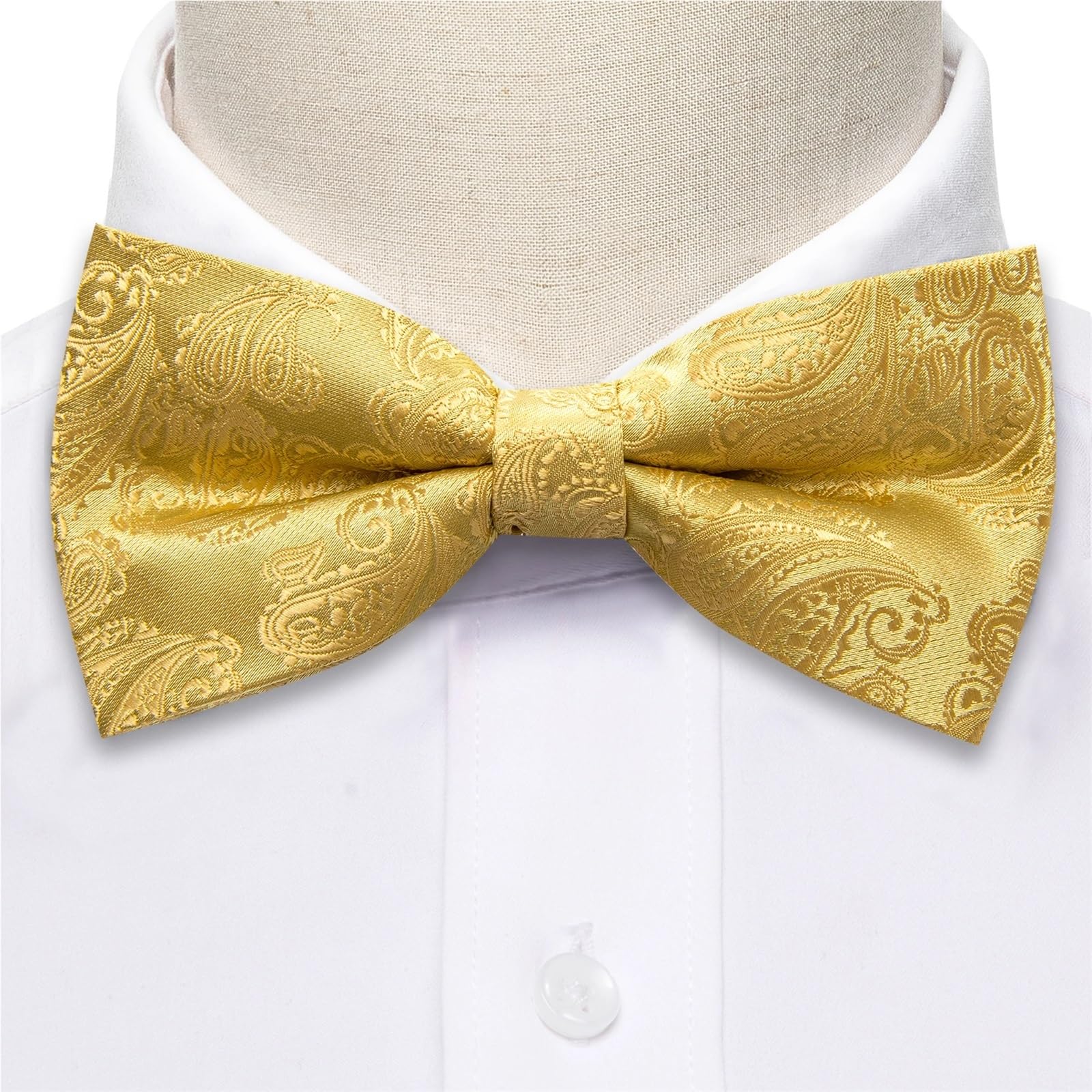 Set di gemelli Hanky ​​con papillon da uomo in seta jacquard. matrimonio Per Feste Aziendali E Matrimoni