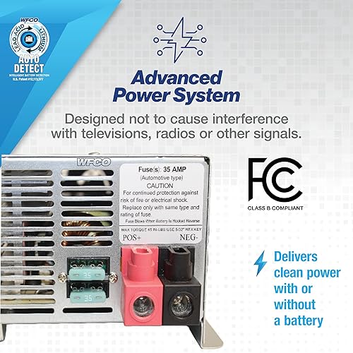 Miniatura 3 de WFCO WF-9835-AD-CB WF-9800 Series Convertidor/Cargador de Montaje en Cubierta - 35 Amp