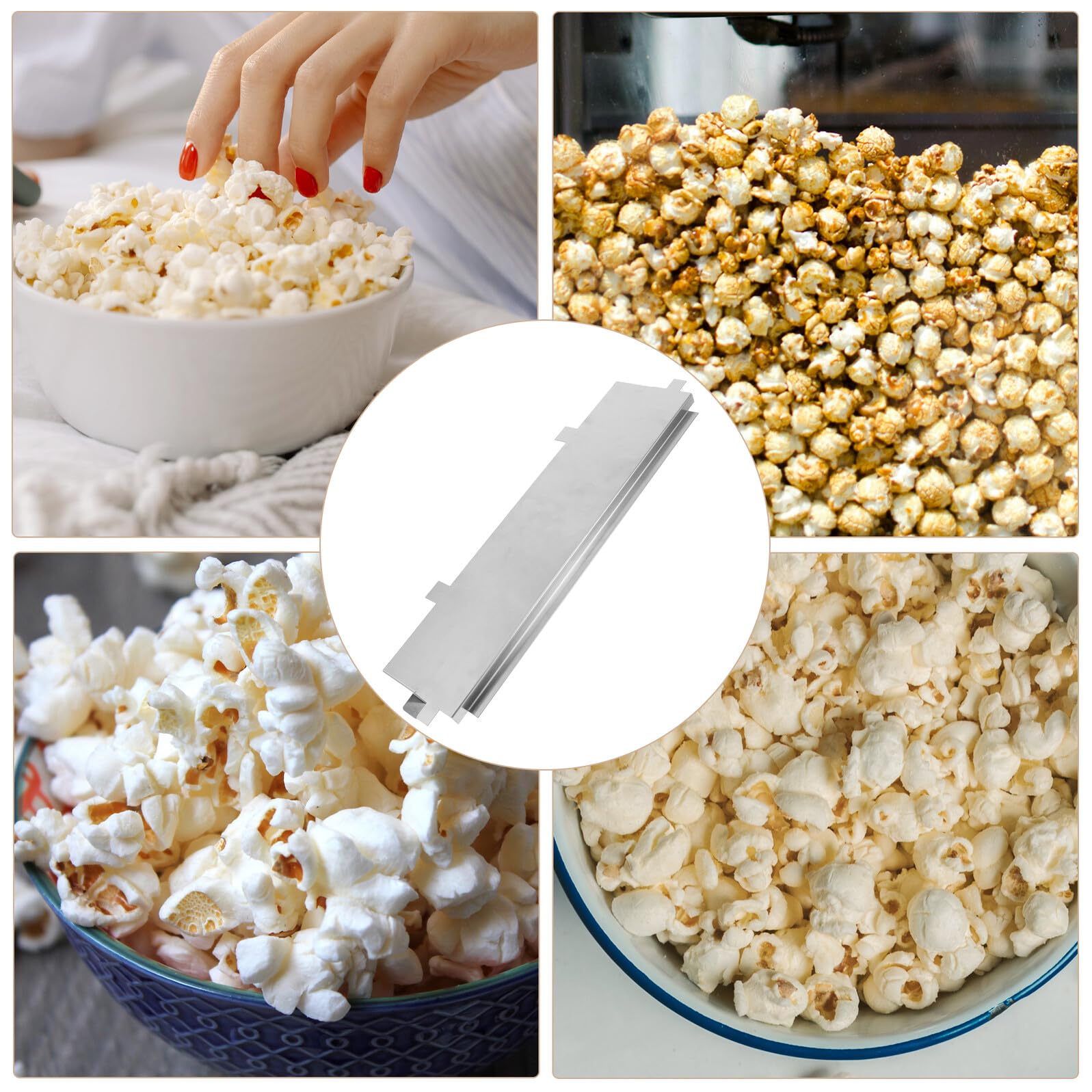 Edelstahl Schutzblech für Popcornmaschine, Silber, Spritzschutz