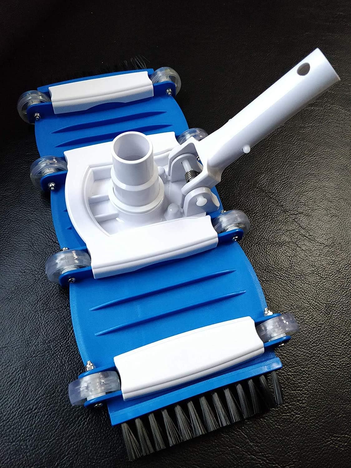 Flaner Professional 15.5 INCH Weighted Flexible Swimming Pool Vacuum Head with Side Brushes, Swivel Hose Connection, EZ Clip Handle - Heavy Duty, Clean Floor Debris-image-25
