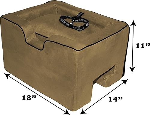 Miniatura 2 de Pet Gear - Asiento elevado de mascotas para asiento de vehículo, con almohada extraíble, incluye correas de seguridad, se instala en segundos, no