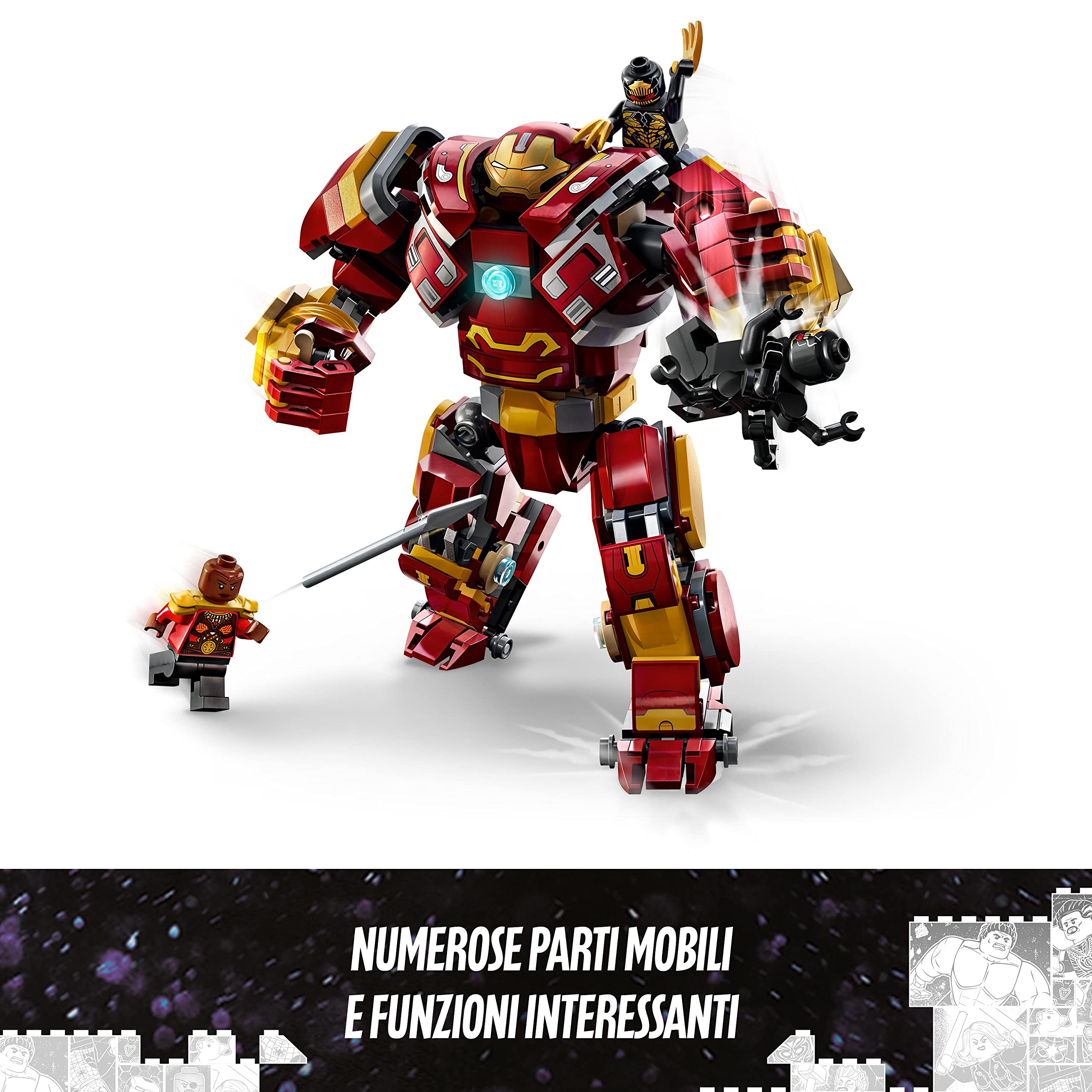 LEGO Marvel Hulkbuster: La Battaglia di Wakanda, Set con Action Figure Mech e Minifigure di Hulk, Giochi per Bambini, Bambine, Ragazzi e Ragazze, Avengers: Infinity War 76247