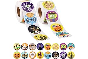 1000 Count Halloween Stickers for Spooky Party Favors