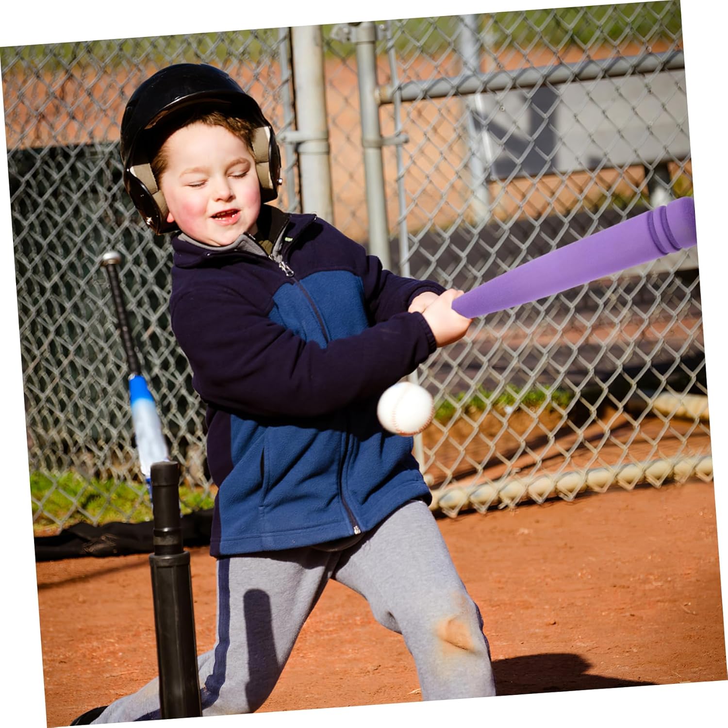 Abaodam 1Set Funny Baseball Sponge Rubber Bat and Ball Safe Outdoor Indoor Play Accessory for Boys for Backyard Fun and Parent Bonding