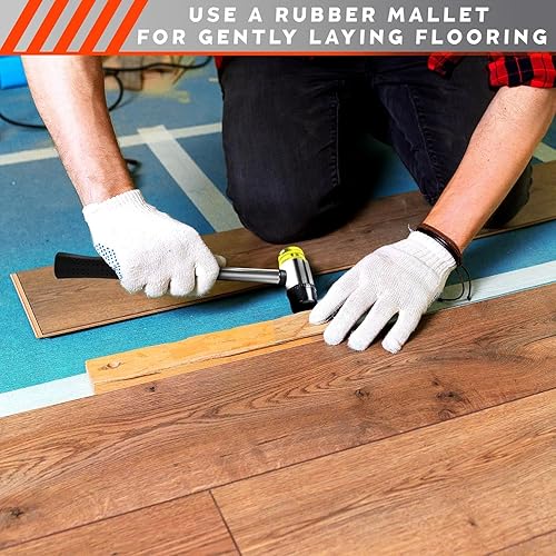 Miniatura 7 de Martillo de mazo de goma pequeño  Bloque de roscado de martillo sin marcas de 0.98 pulgadas para pisos de tablones de vinilo, mazo de goma, martillo