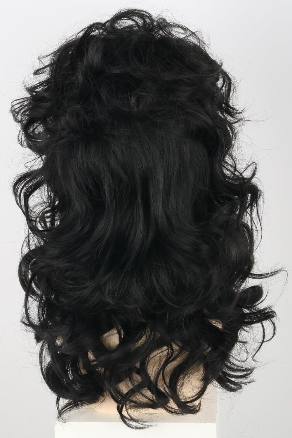 Women's Wigs 70s 80s Fashion Singer Wigs Black Long Curly Beehive Wigs for Halloween Costume Party Wig - Image 7