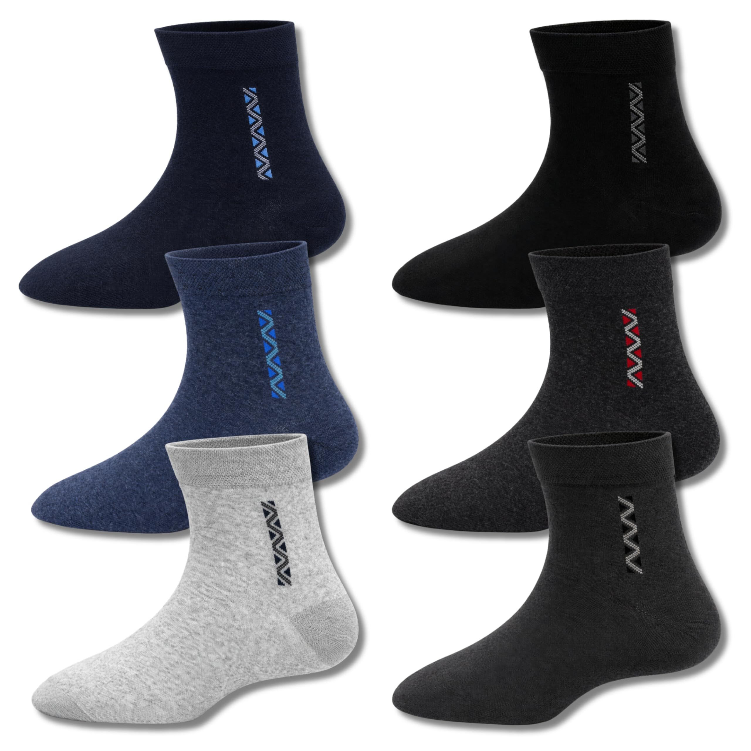 young arrow Men’s Ankle Length Socks Pack of 5 – Pure Combed Cotton Breathable Socks for Men – 168 Needle Premium Knit Centre Motif Design, Multicolor Casual & Formal Socks-picture-16