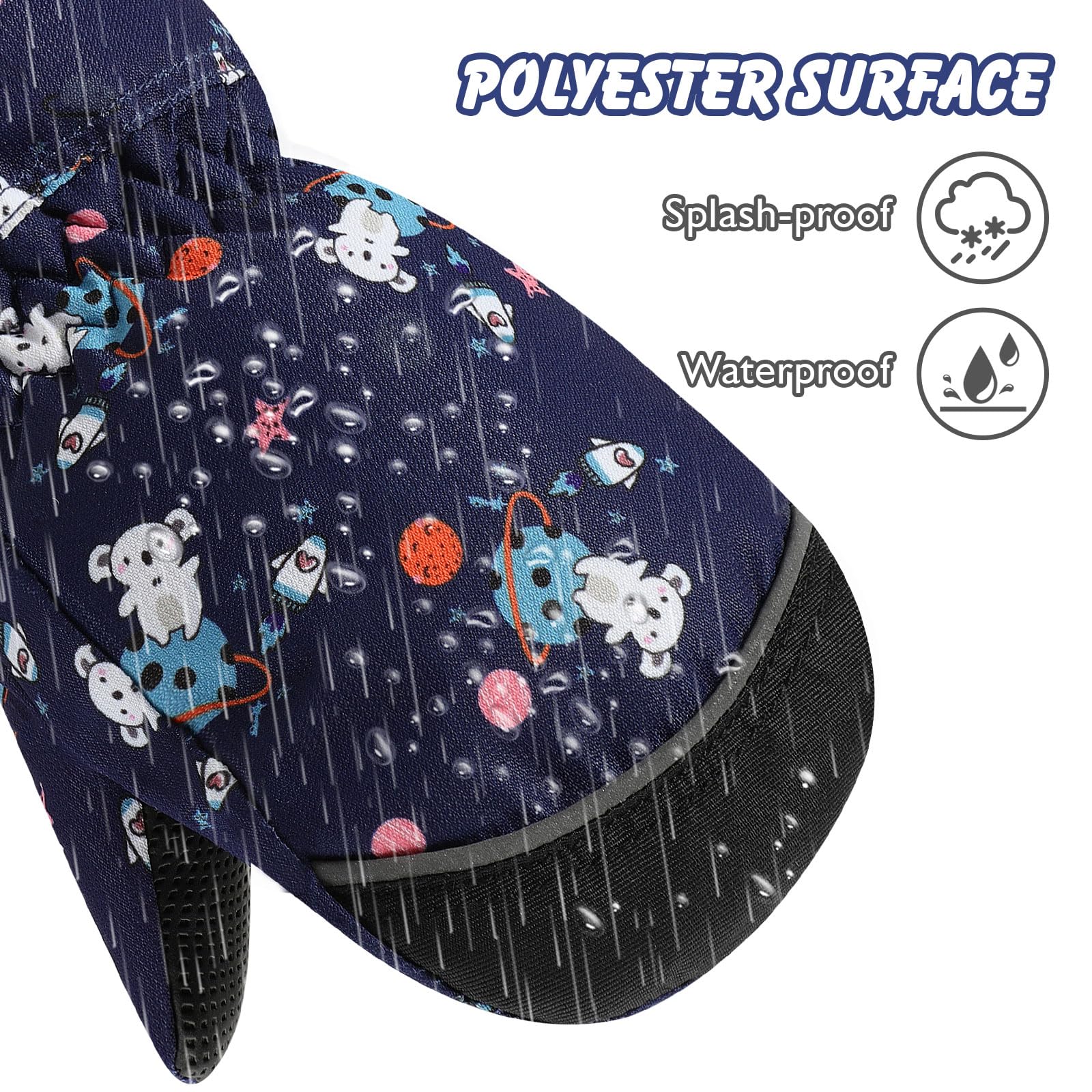 MoKo Guantes De Esquí Para Niños, Guantes De Esquí Impermeables