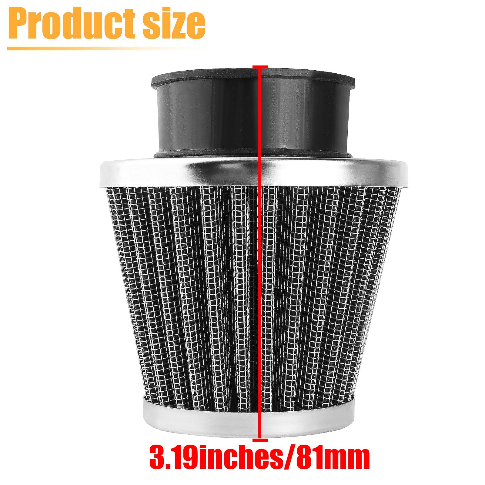 Universal Luftfilter 60 Mm Für Motorrad, ATV, Roller – Passt Auf 57-60 Mm Anschlüsse, Inkl. Klemme