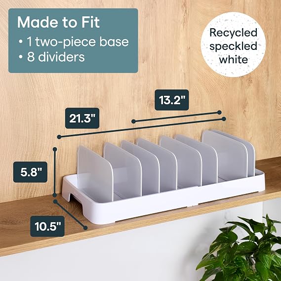 YouCopia StoraLid 40 Container Lid Organizer, Expandable Adjustable Holder, Expandable Premium (Pack of 6)