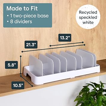 YouCopia StoraLid 40 Container Lid Organizer, Expandable Adjustable Holder, Expandable Premium (Pack of 6)