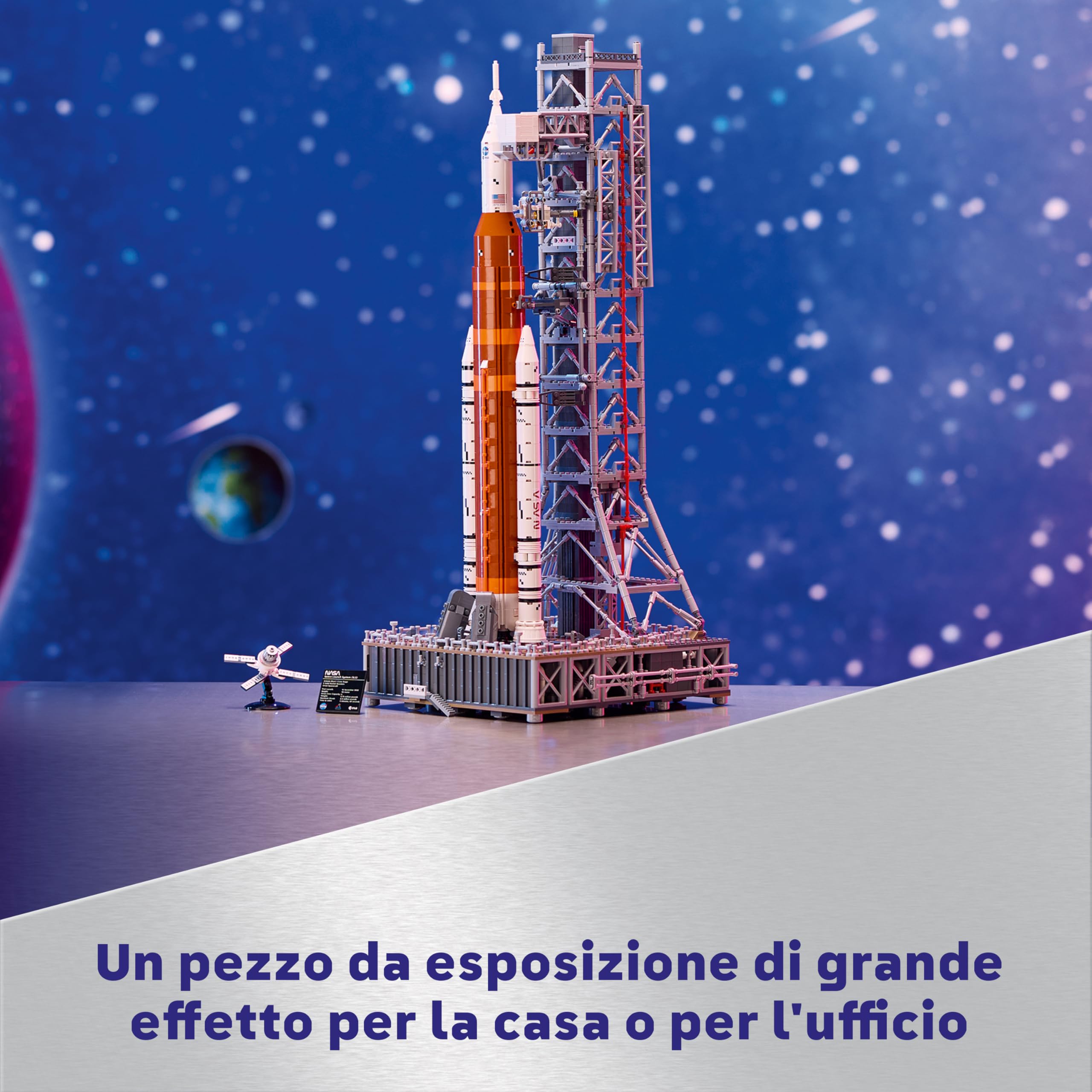 LEGO Icons Sistema di Lancio Spaziale NASA Artemis, Modellino da Costruire di Razzo con Stadi Separabili, Torre di Lancio e Modulo Orion, Idea Regalo da Collezione per Adulti a Tema Spazio 10341