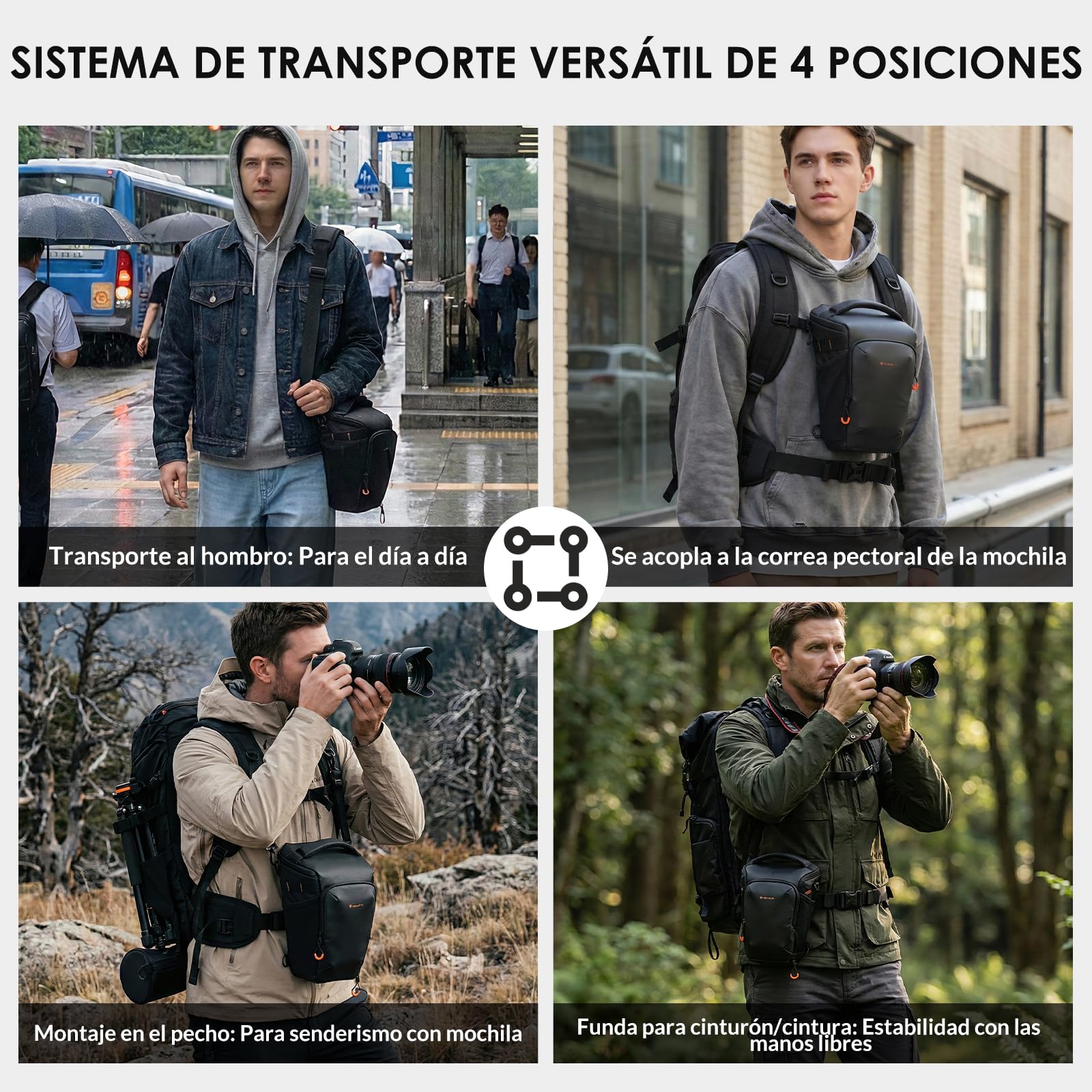 TARION Funda para cámara réflex Digital, pequeña con Capacidad Ampliable, Resistente al Agua, para cámara réflex Digital, SLR