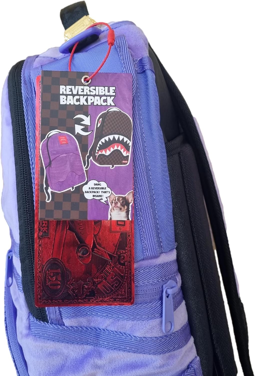 SPRAYGROUND Limited Edition Reversible Backpack 910B7342NSZ Inverted Shark Pocket