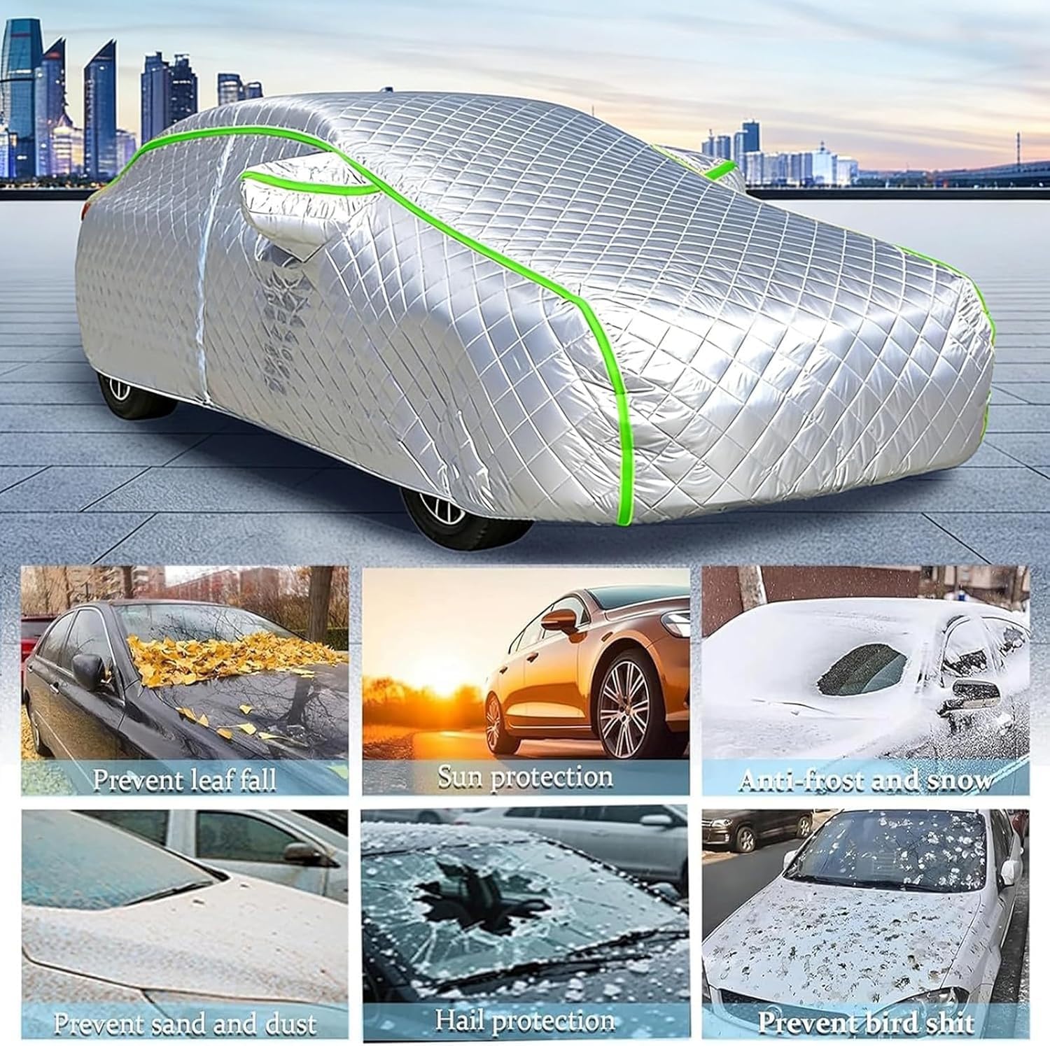 Hagelschutzplane Auto für Mazda 2 (2002-2024) | Schutz vor Hagel,Schneestürmen,Herabfallenden Gegenständen,UV-Schutz,Anti-Aging,Verdickt,Für alle Jahreszeiten Geeignet