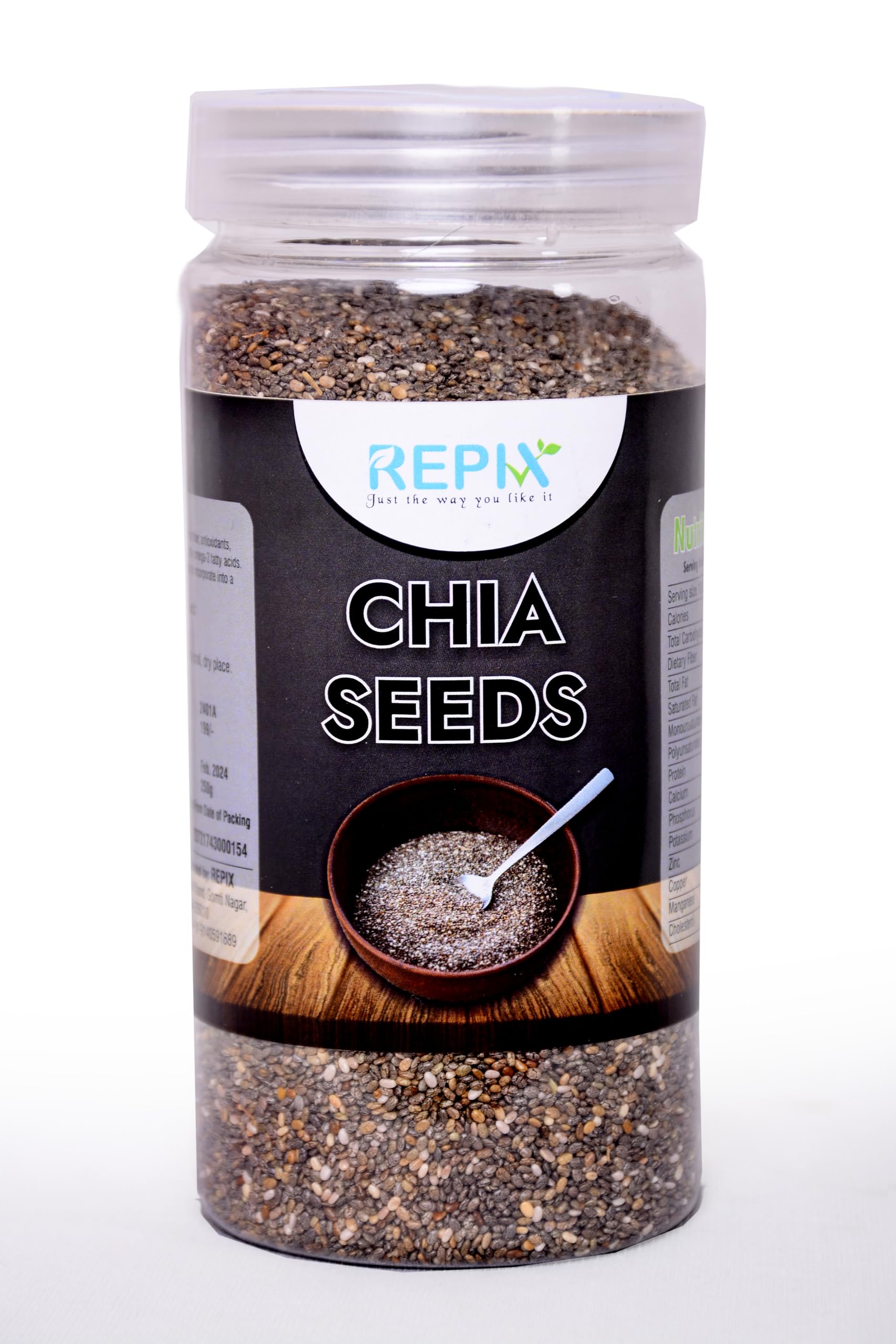 REPIX CHIA SEEDS 250g, Rich in Calcium, Protein, Fiber, Omega-3, Antioxidants, for Weight Loss, Healthy Diet Food (B0D5RH4R7C) Amazon Price History, Amazon Price Tracker