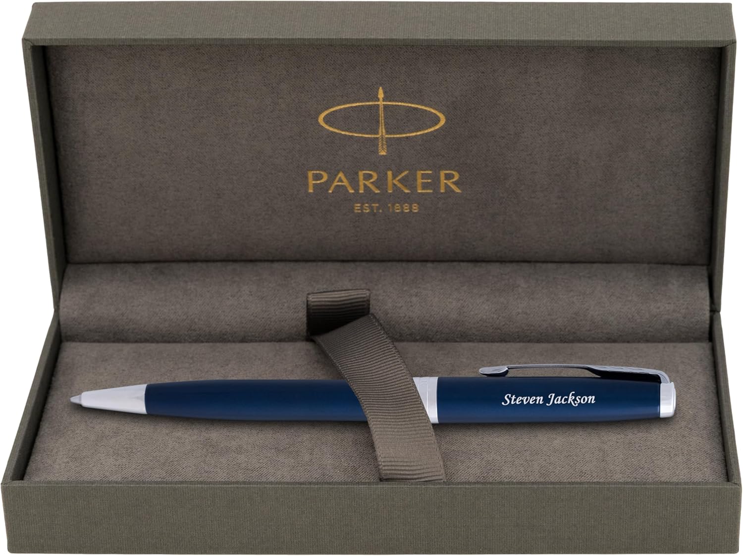 Custom Engraved Parker Sonnet Ballpoint Pen in Black Lacquer with Gold Trim. Personalized Luxury Writing Instrument for Retirement, Executive Achievement, or Corporate Recognition