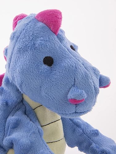 Vista 101 de goDog - Dragón de juguete, grande, resistente, con tecnología Chew Guard, de felpa, color rosa Rosado