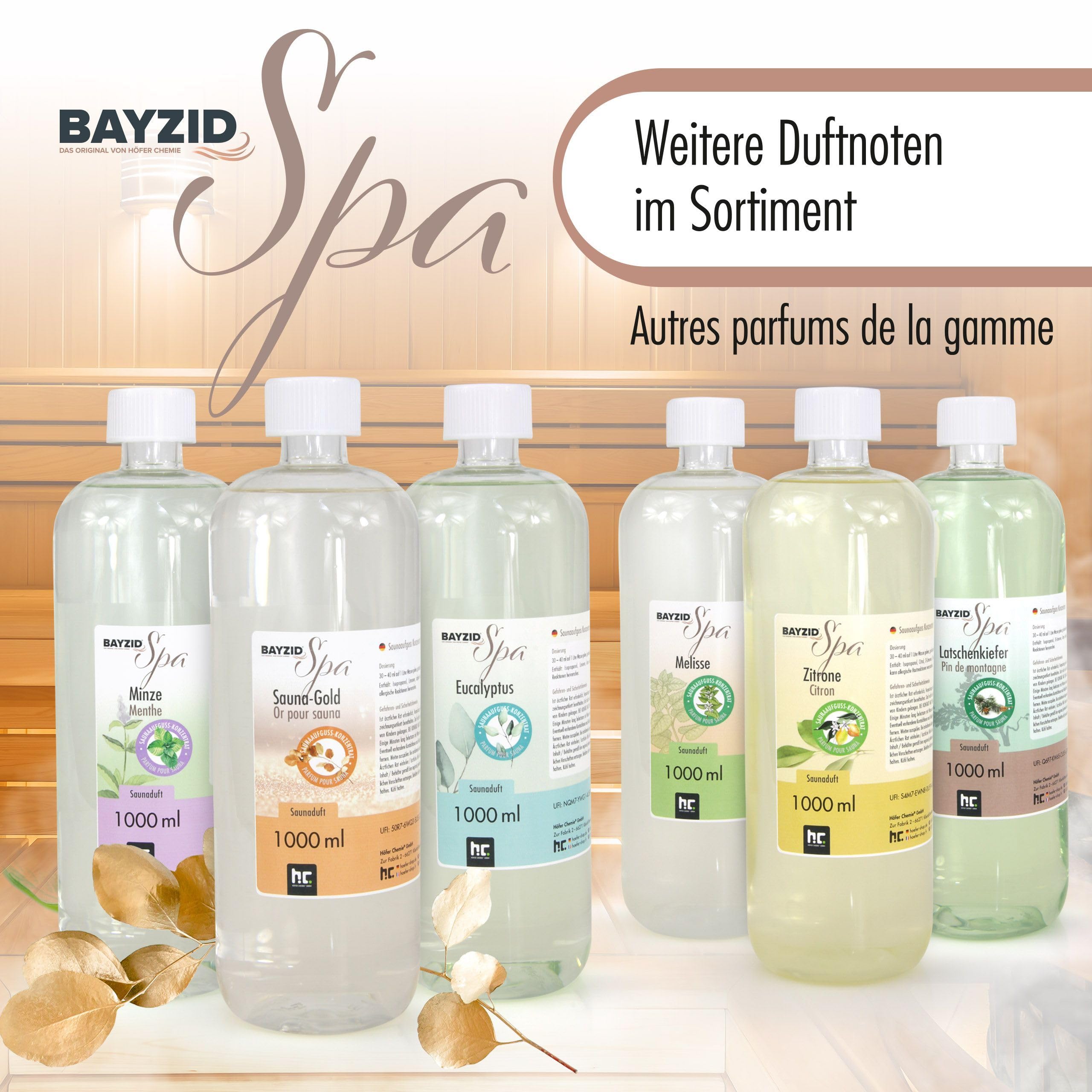 BAYZID® Spa Parfum Sauna Eucalyptus concentré d'infusion 1 L