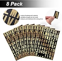 Vista 3 de Zonon 8 hojas de calcomanías de números de buzón, kit de letras y números de vinilo autoadhesivas para buzón, letreros, ventana, puerta