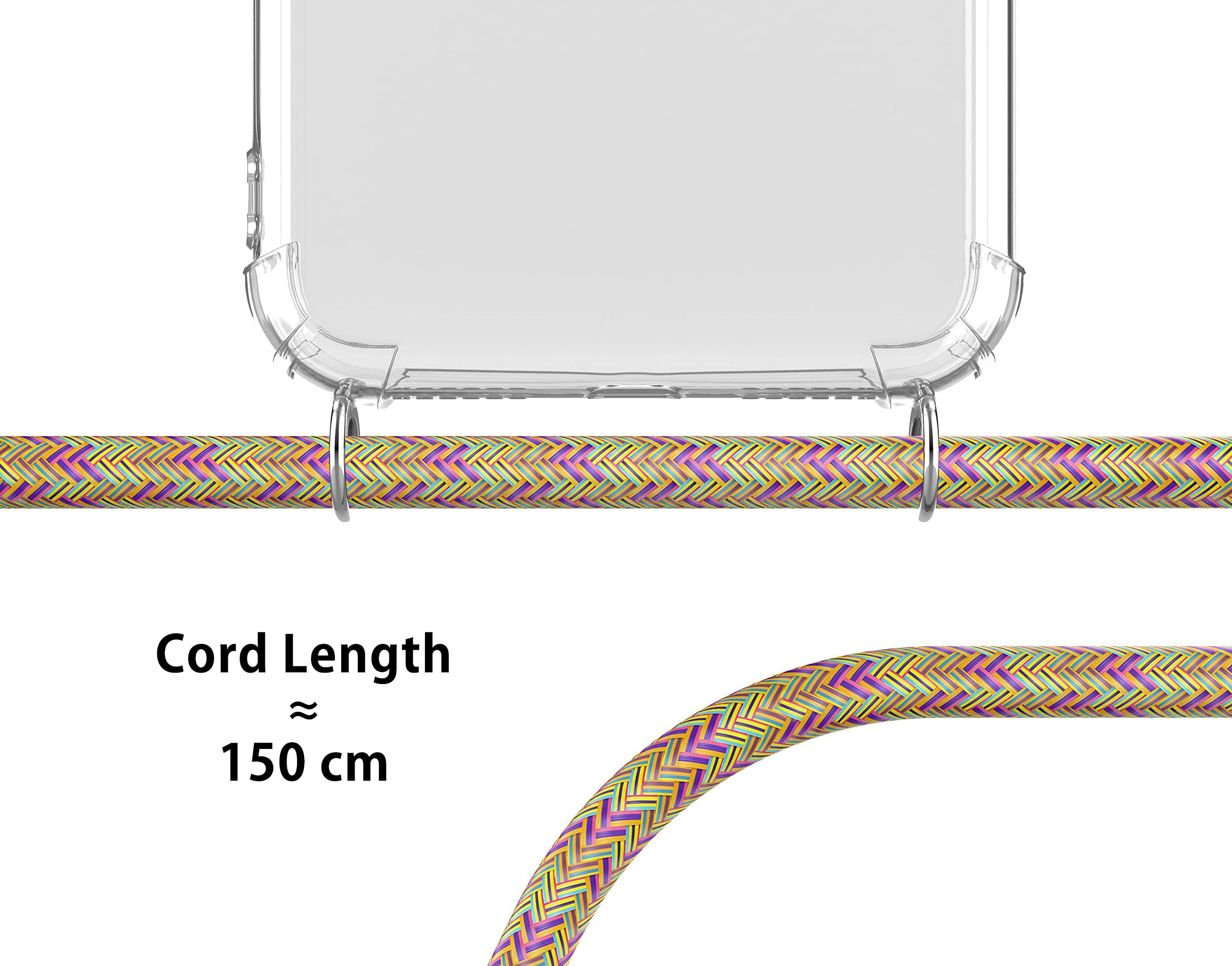 MyGadget Handyhülle Mit Halsband Für IPhone XS Max – TPU Hülle & Verstellbare Kordel, Schwarz