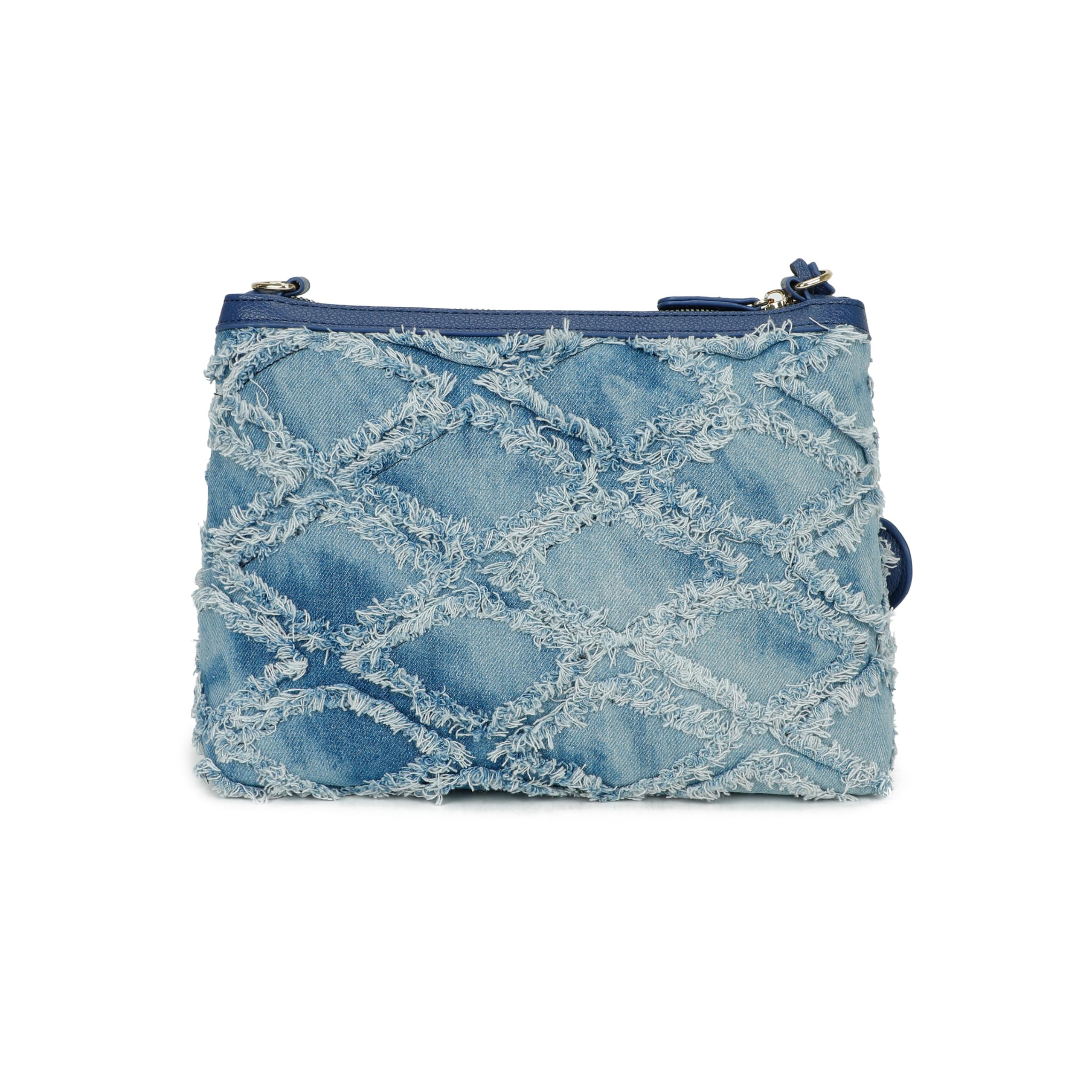 Braccialini Borsa a Tracolla Donna Jinny Jeans in Denim con Cuore