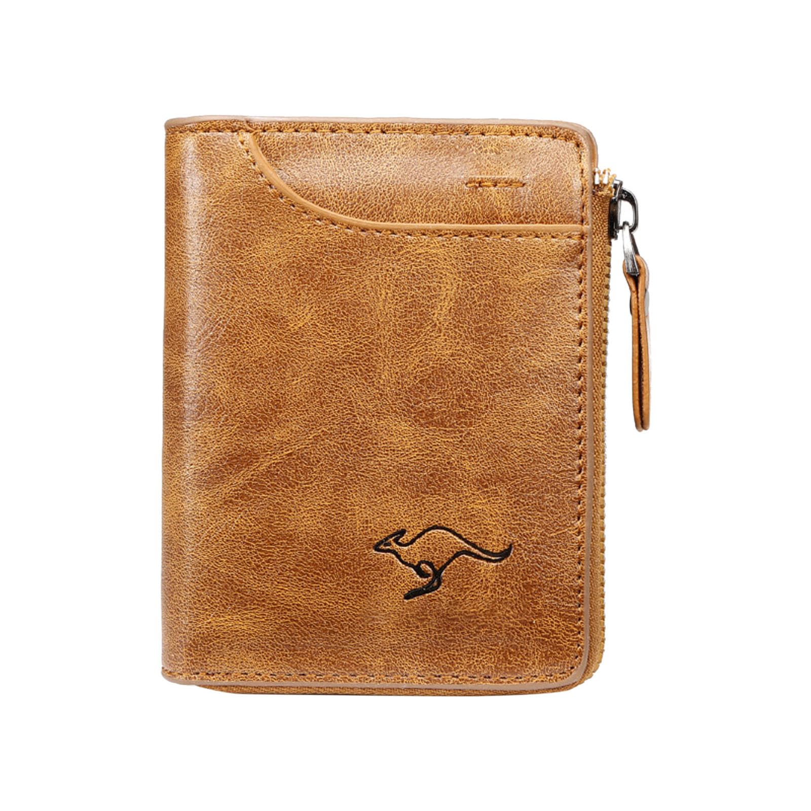 Man Wallet - Mens Wallet RFID Blocking Wallet For Men Slim Short Bifold Clip Card Holder With Zipper Style For Daily Use Mens RFID Blocking Wallet Credit Card ID Holder Zipper