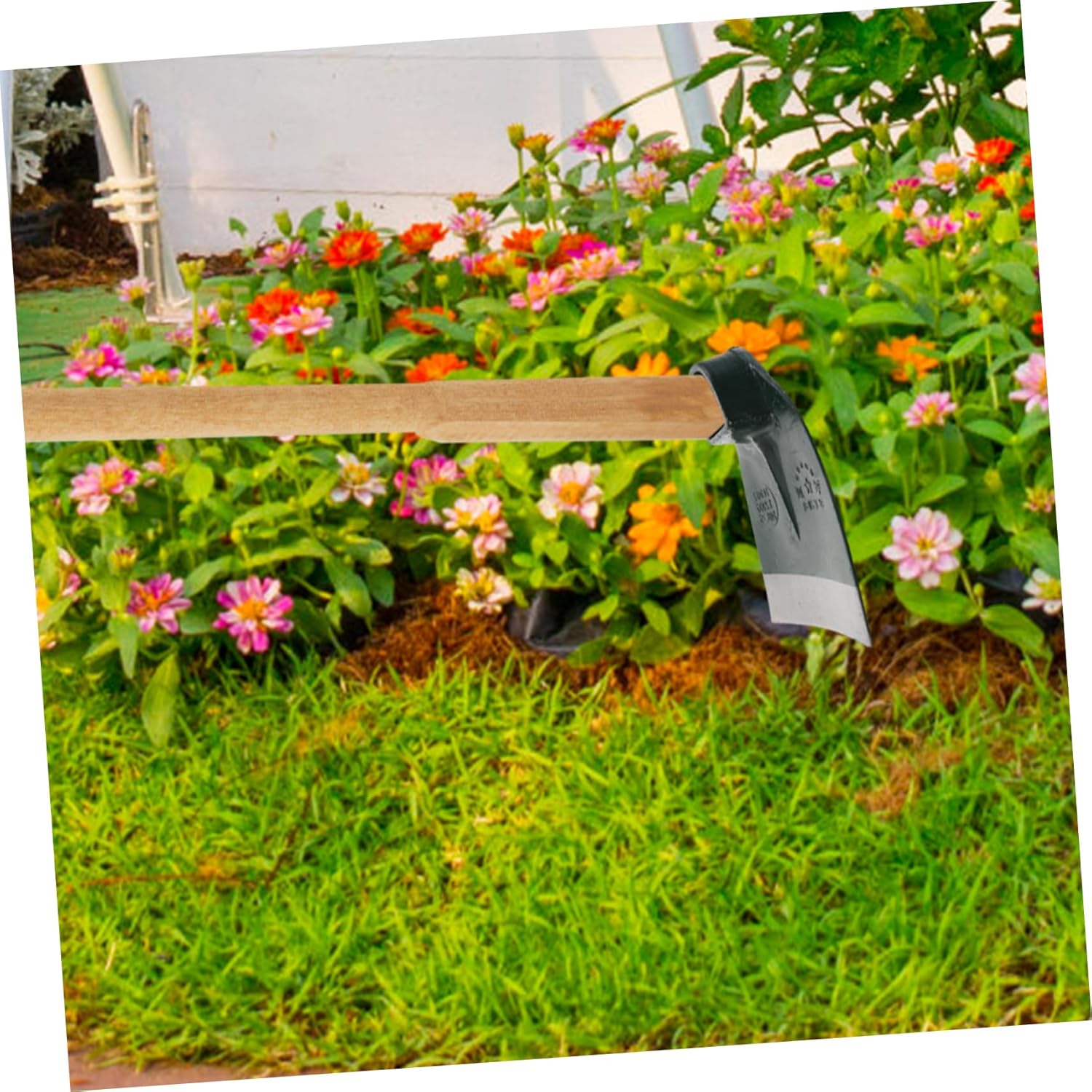 VICASKY Outdoor Gardening Hoe Flower Farming Hoe Stainless Steel Digging Soil Garden Tool