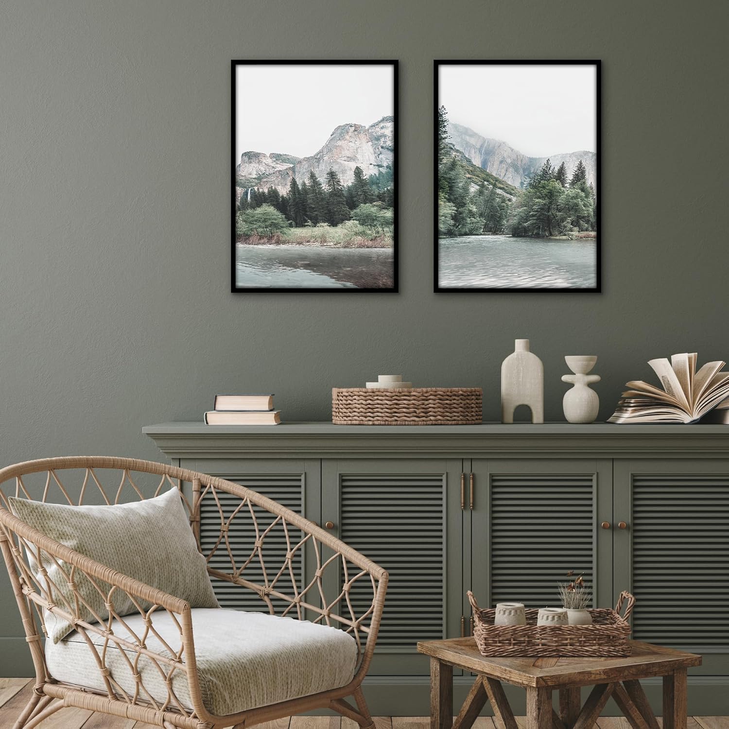 Americanflat 59.4 x 42 cm Picture Frame in Black | Streamline Collection - Set of 2