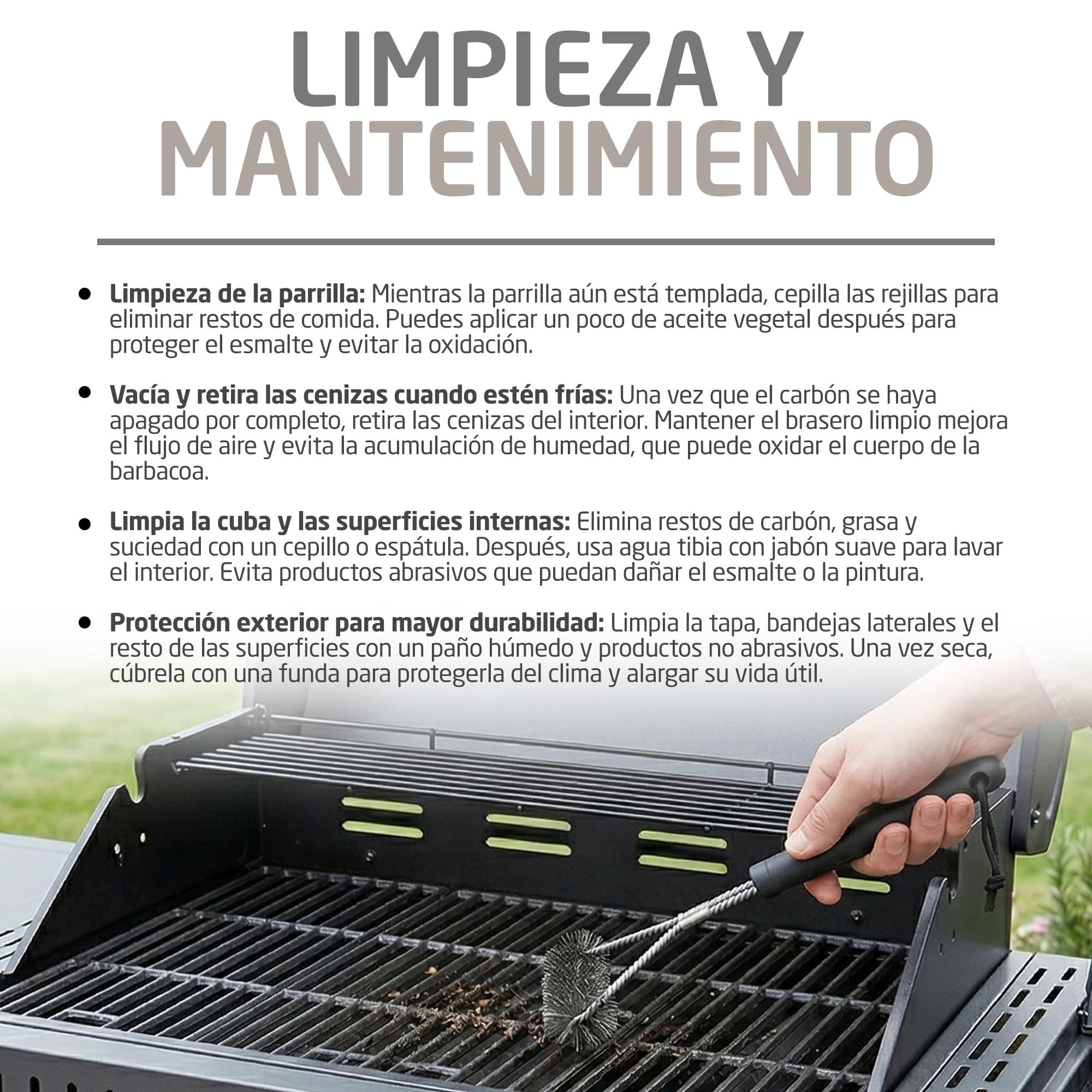 Amig - Barbacoa de Gas IGNIS 4+1 (4 Quemadores + 1 Lateral) - 123 x 55 x 110 cm - Superficie de Cocción 60 x 38 cm - Con Termómetro, Bandejas Laterales, Ruedas y Parrilla de Hierro Fundido - Negro